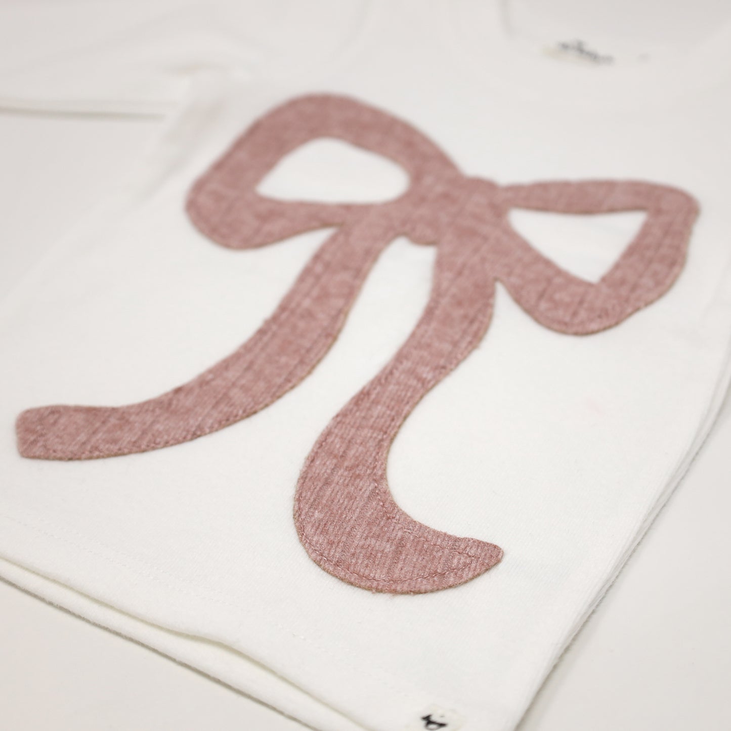 Ribbed Looped Bow LS 2pc Set