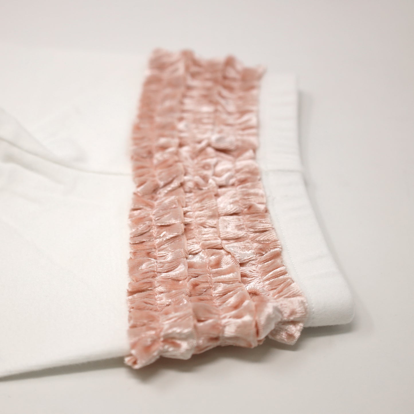 Velvet Ruffle Bow Pink LS Ruffle Bottom 2pc Set