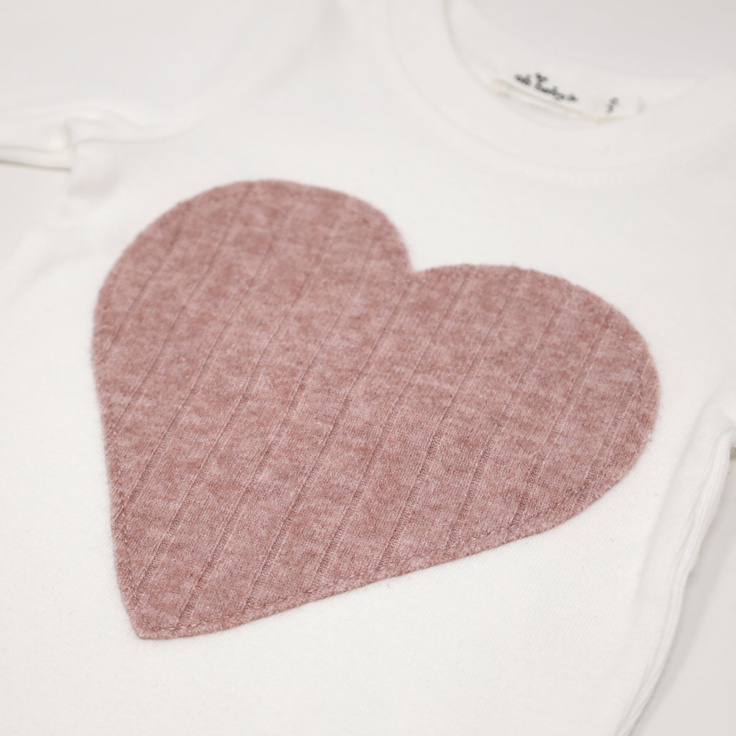 Ribbed Blush Heart LS 2pc Set