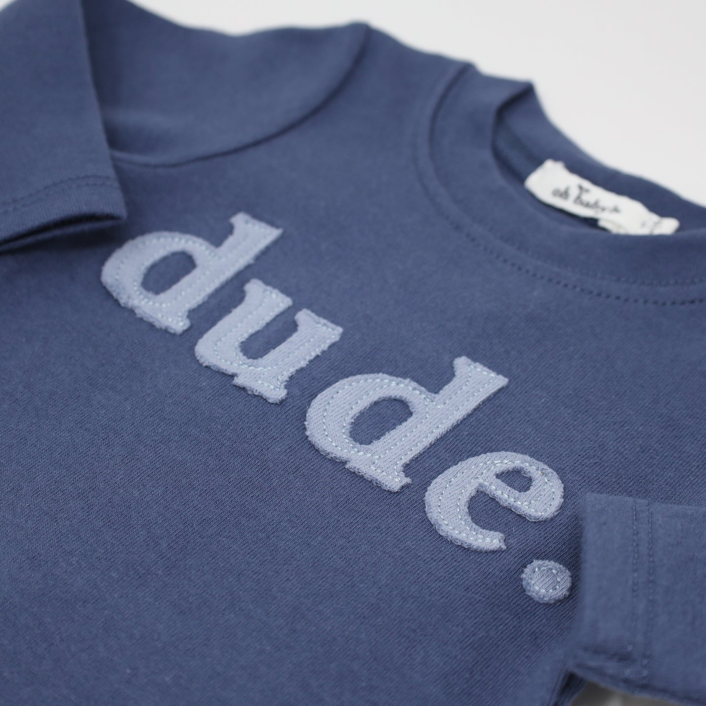 Fog "dude" applique on Denim L/S 2PC Set