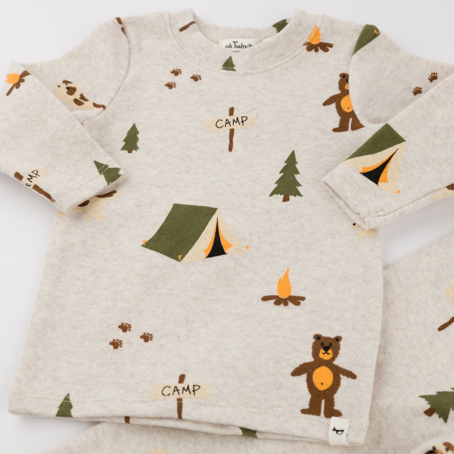 Camping Print L/S 2pc Set