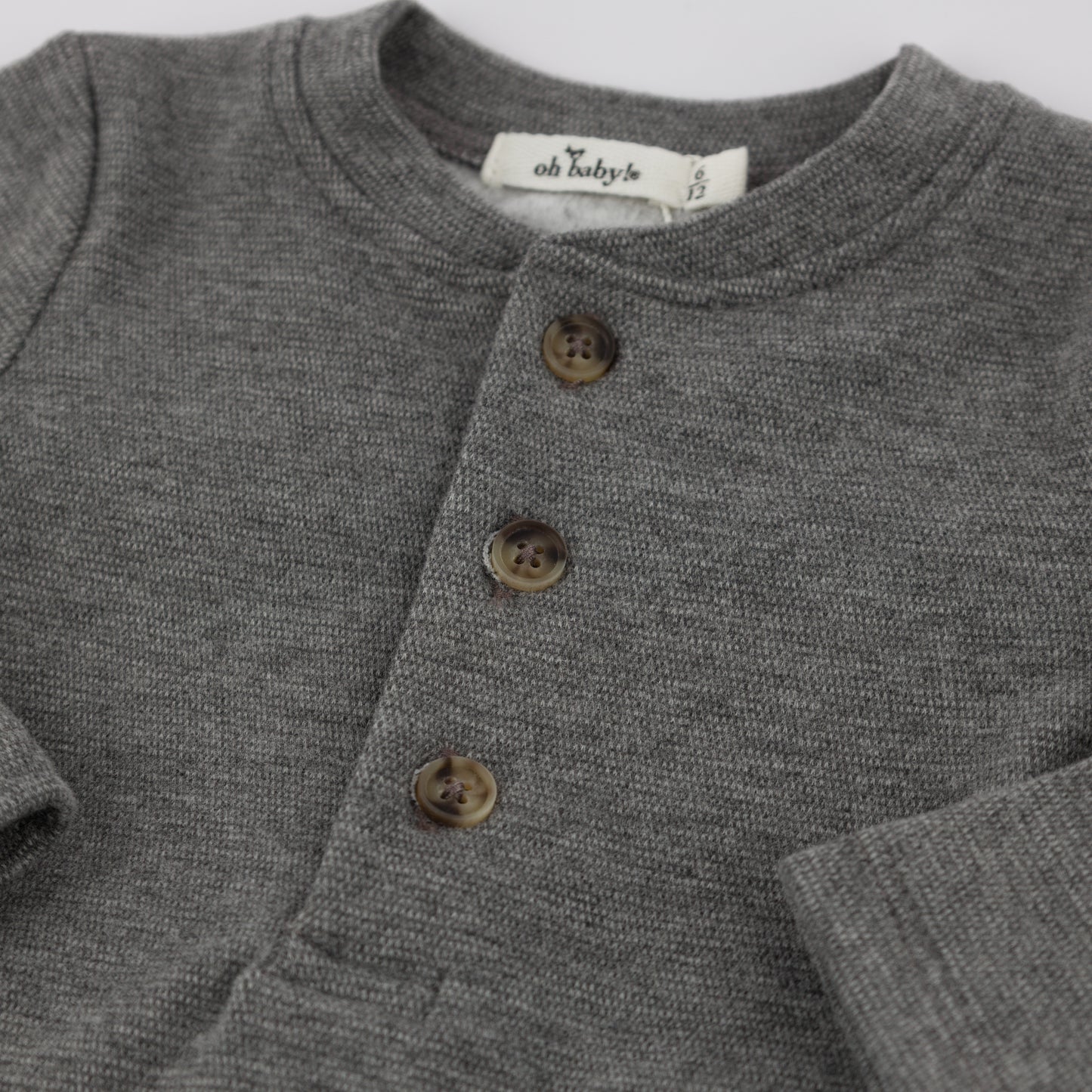 Mini Honeycomb Henley Elbow Patch 2pc Set