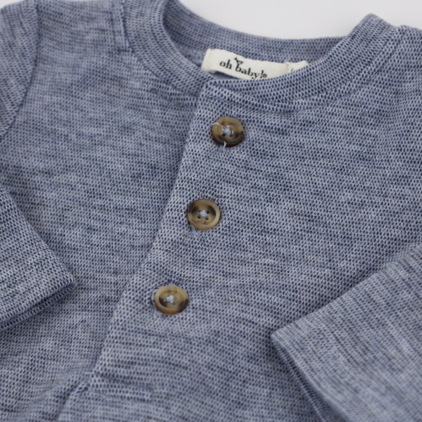 Mini Honeycomb Henley Elbow Patch 2pc Set