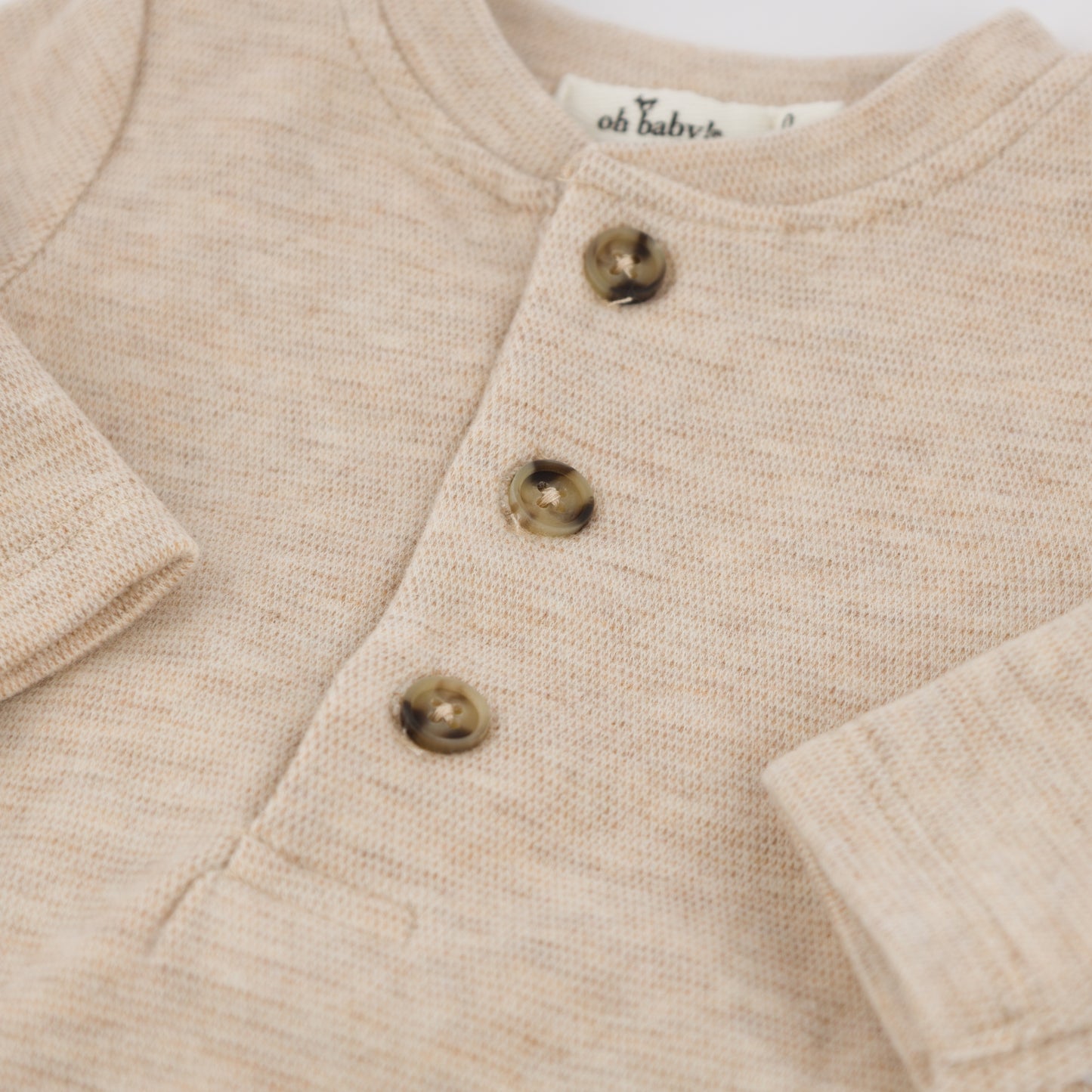 Mini Honeycomb Henley Elbow Patch 2pc Set