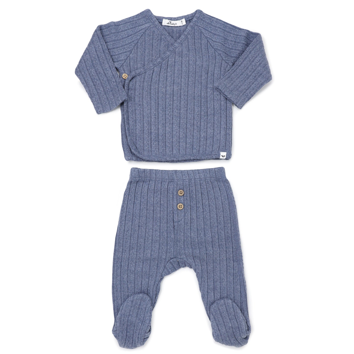 Cable Kimono Footies Set