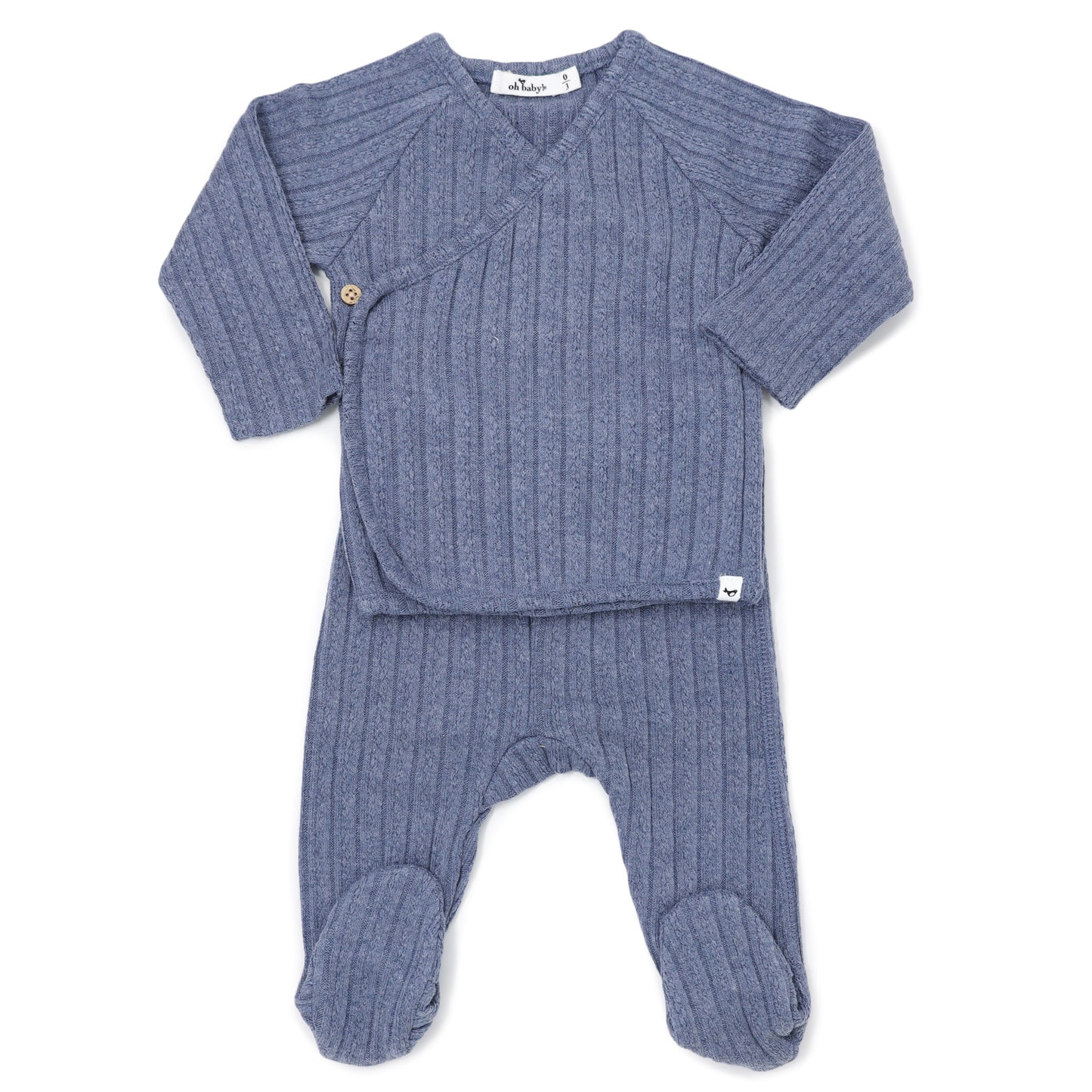 Cable Kimono Footies Set
