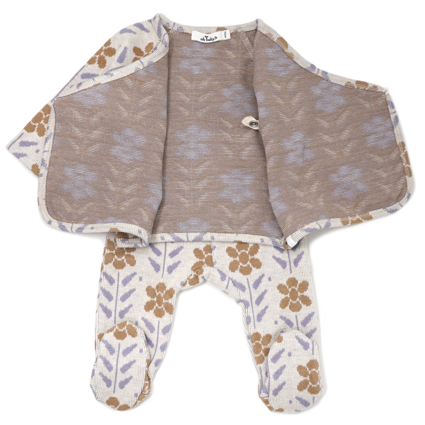 Nordic Double Knit Kimono Footie Set