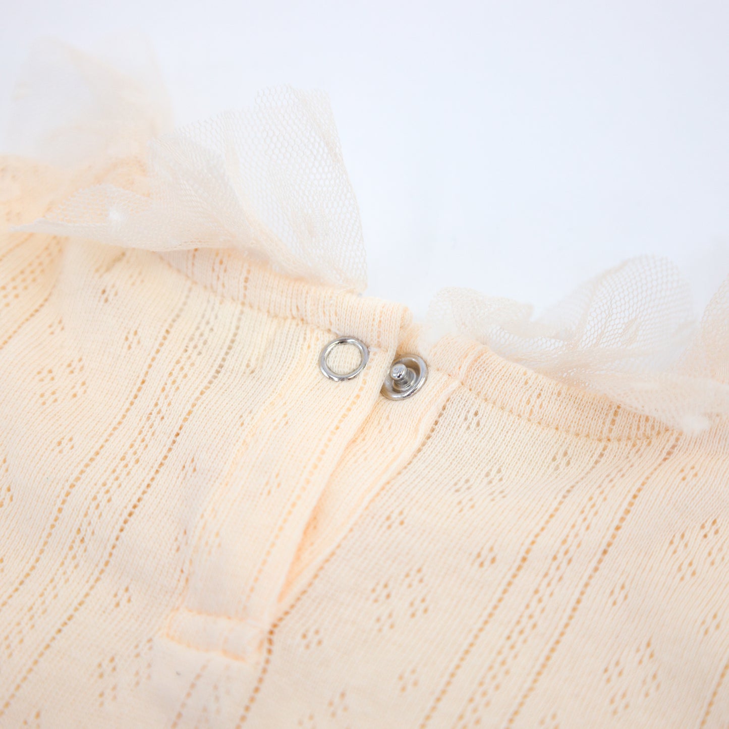 Pointelle Dotted Mesh Collar 2pc Set