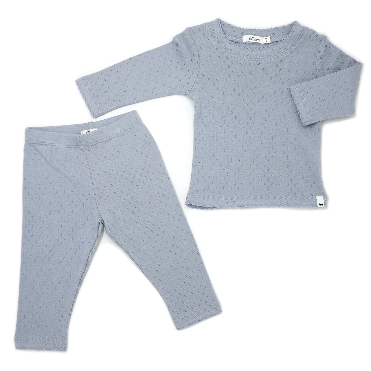 Pointelle Lettuce Edge 2pc Set