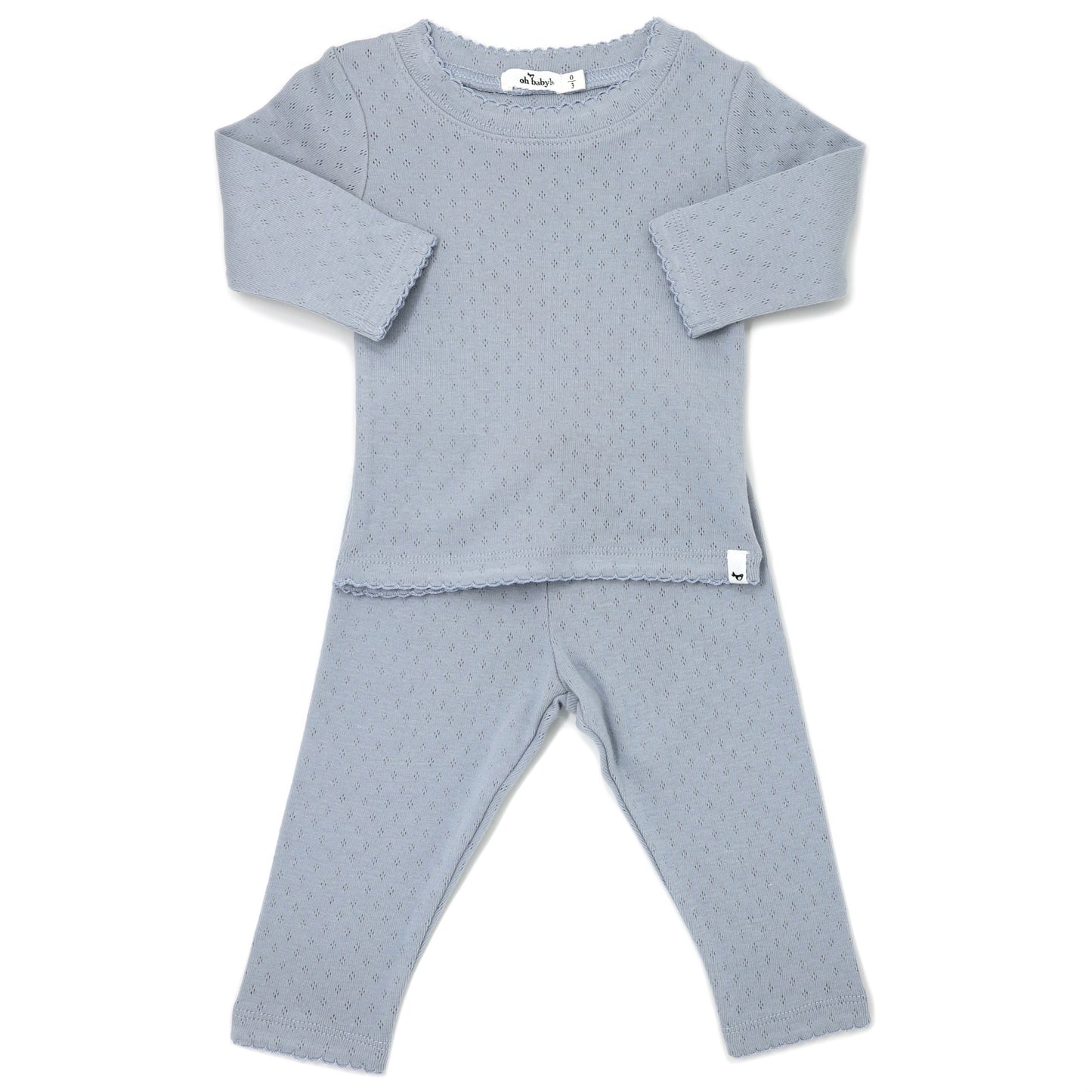 Pointelle Lettuce Edge 2pc Set