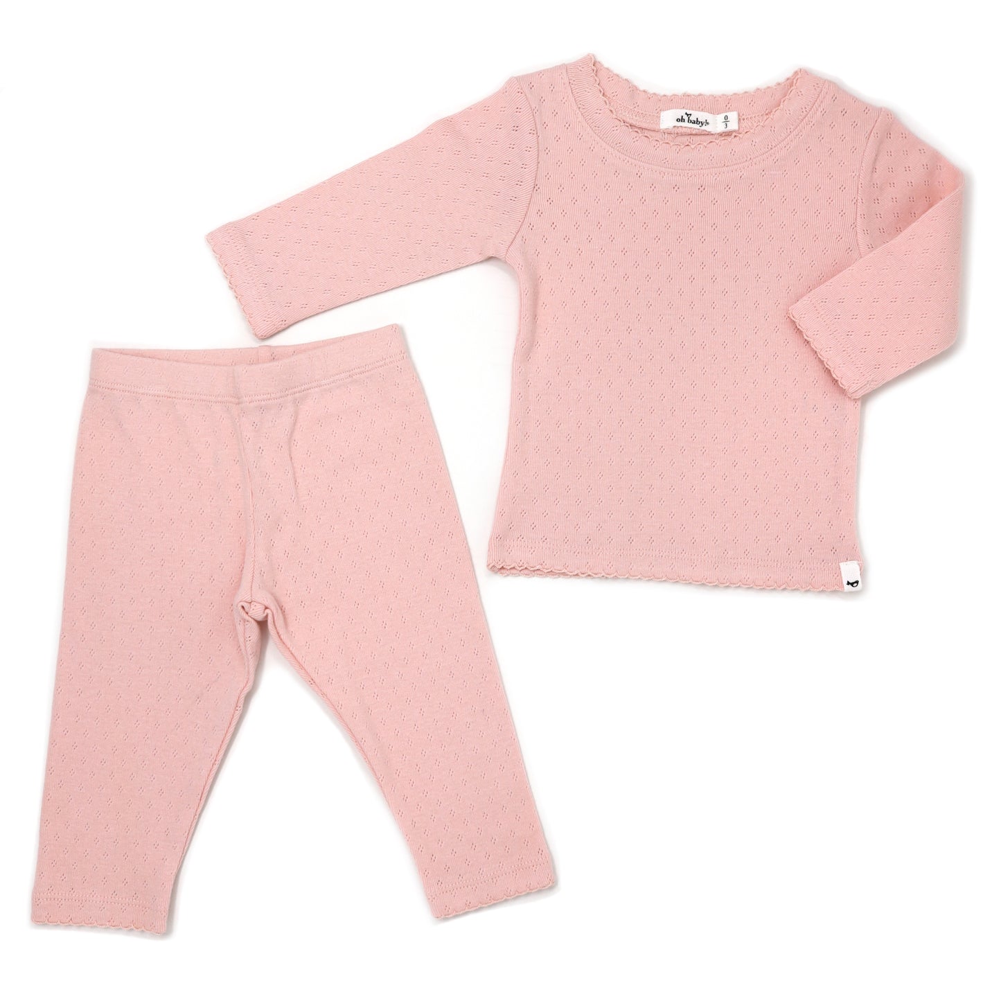 Pointelle Lettuce Edge 2pc Set