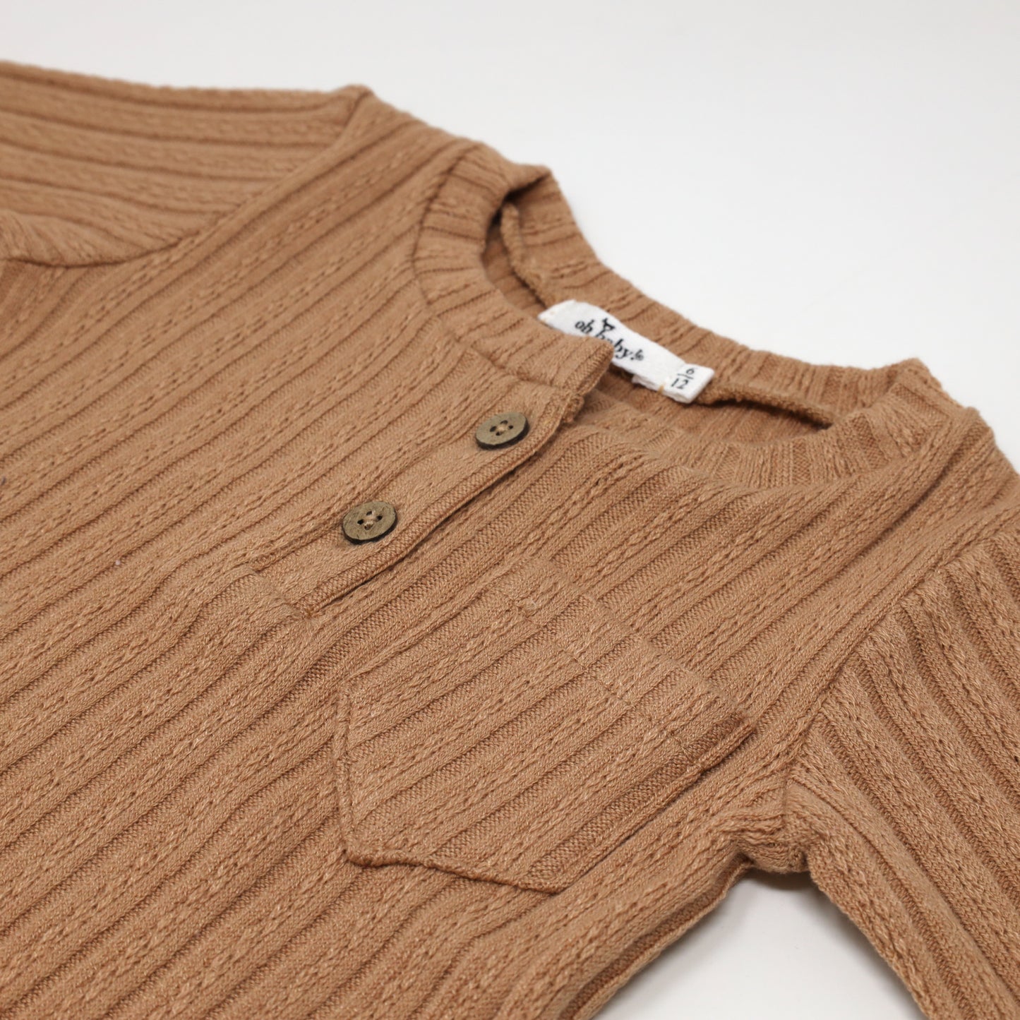 Cable Pocket Henley 2pc Set