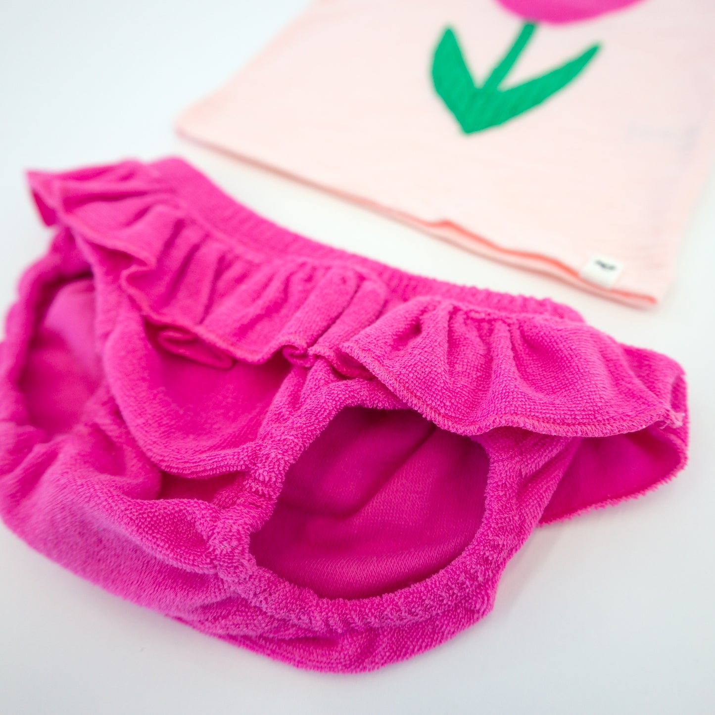 Tulip Terry Appl BF SS Tee Skirted Tushie Set