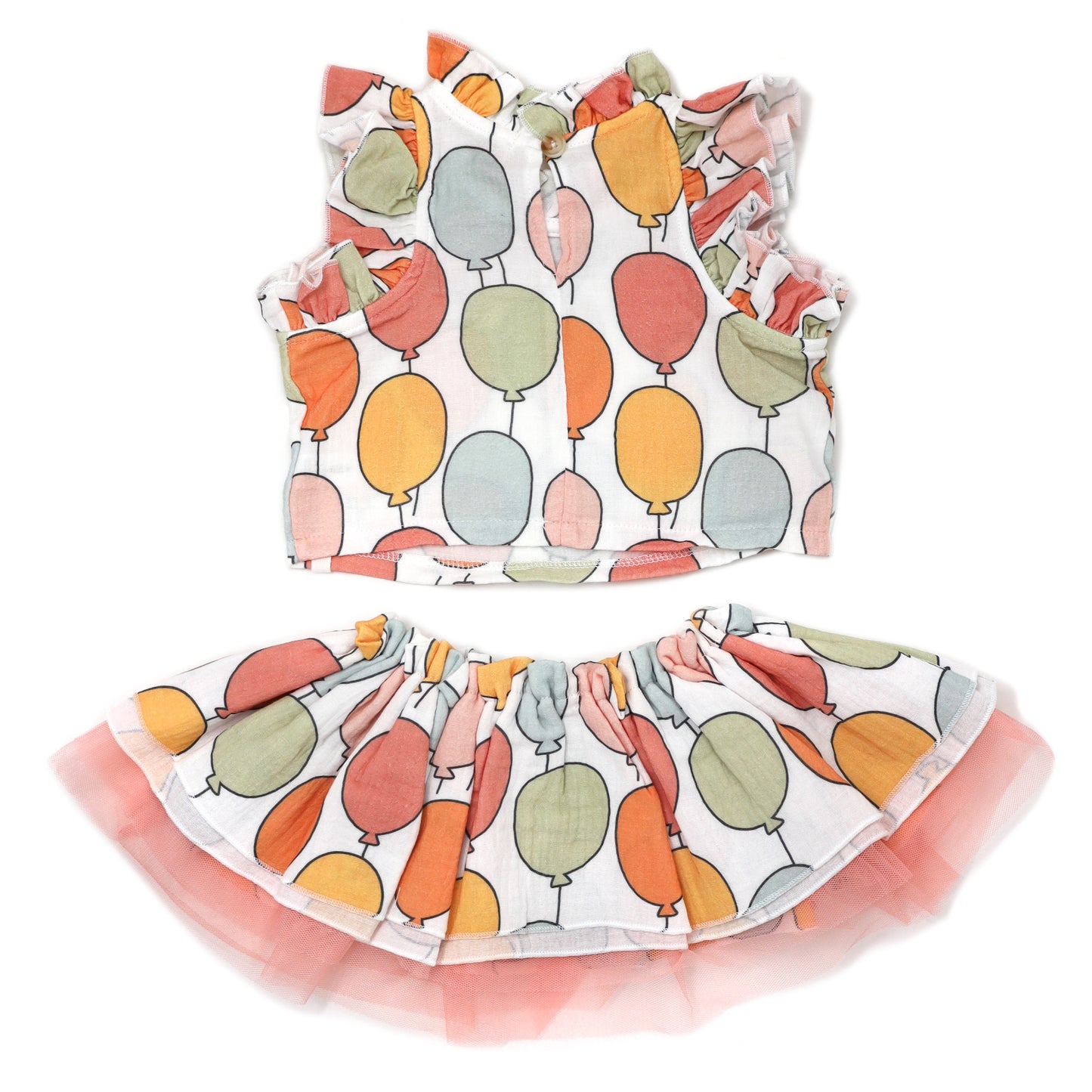 Balloon Print Gauze Lola Top Tutu Skirt Set