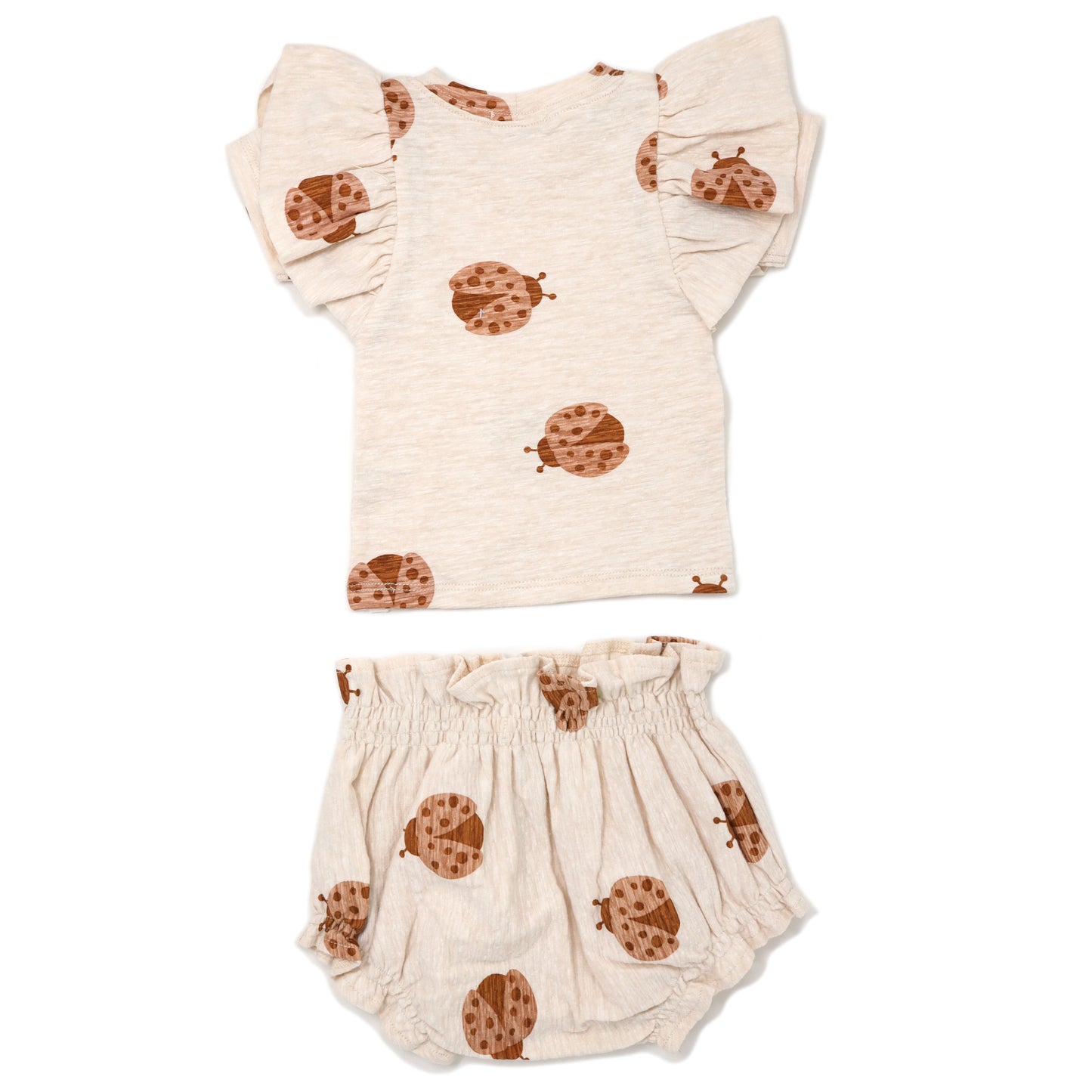 Ladybug Print Butterfly SS w/HW Tushie set
