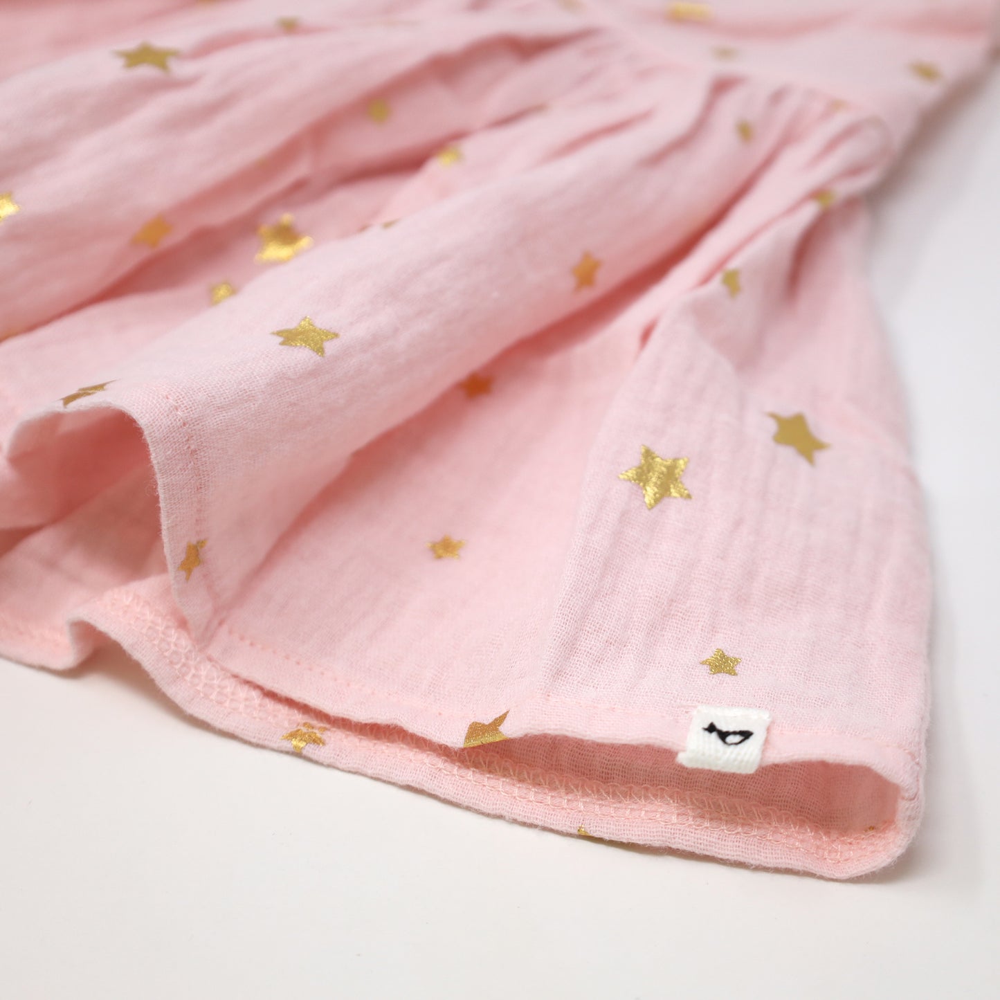 Mini Gold Stars Gauze Party Dress (Panty to 2-3)
