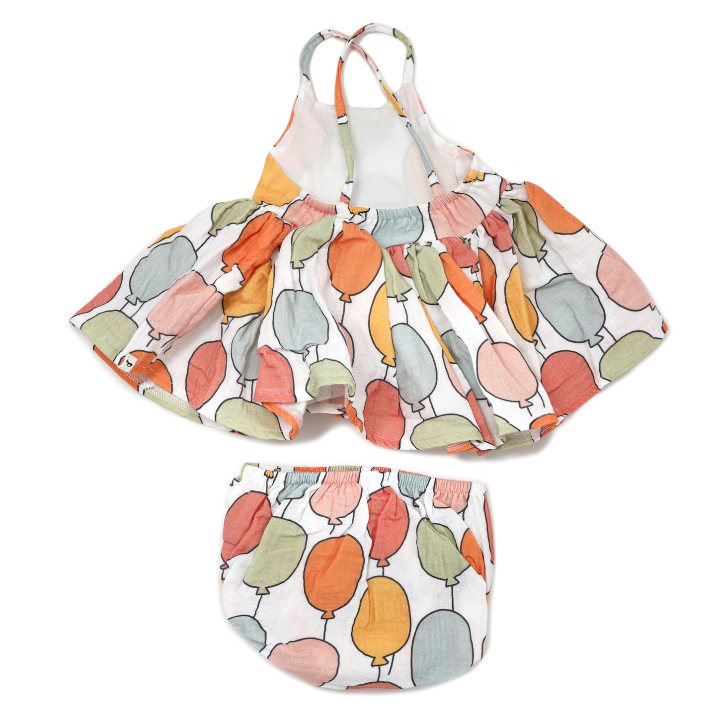Balloon Print Gauze Party Dress (Panty to 2-3)