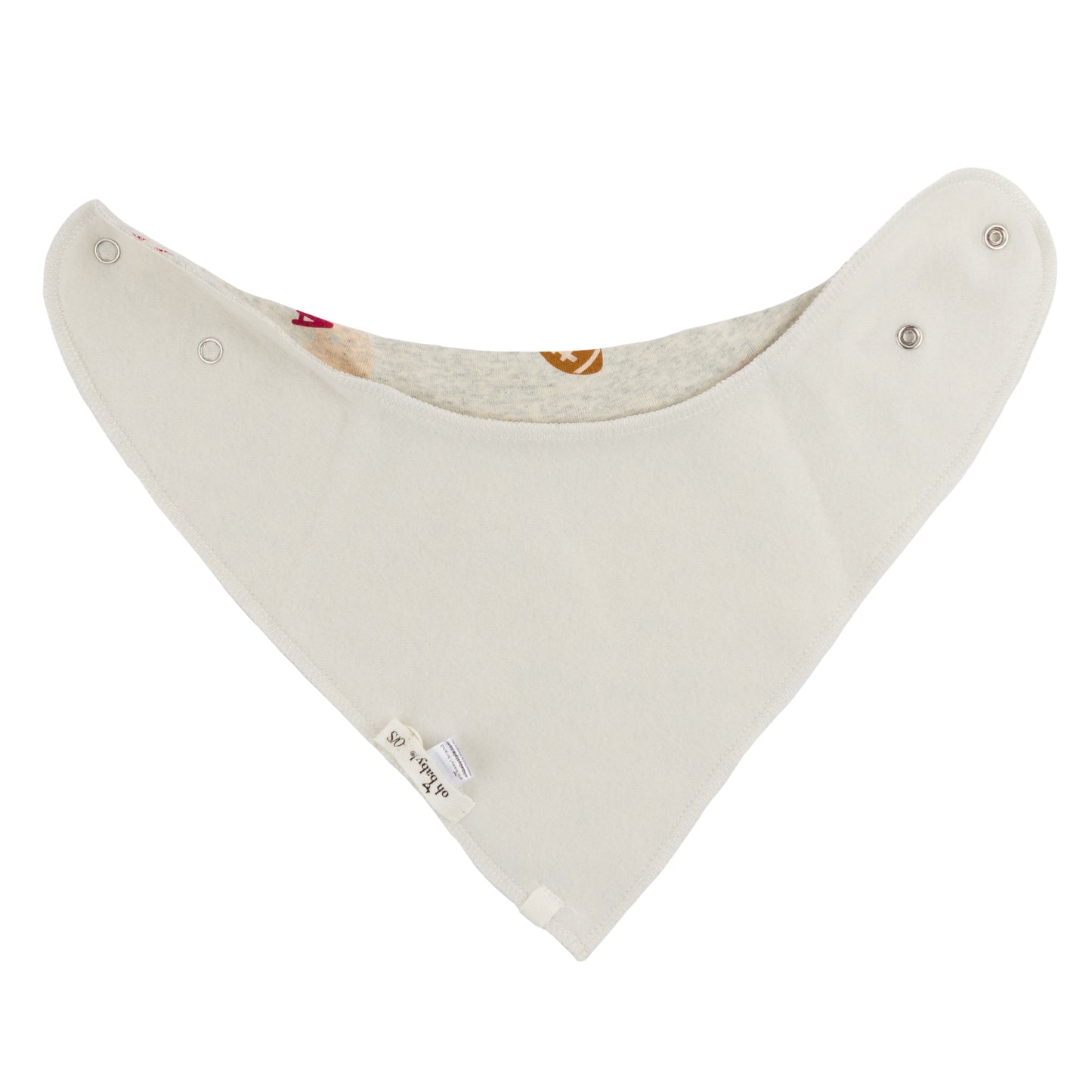 Football Print Baby Rib Bandana Bib