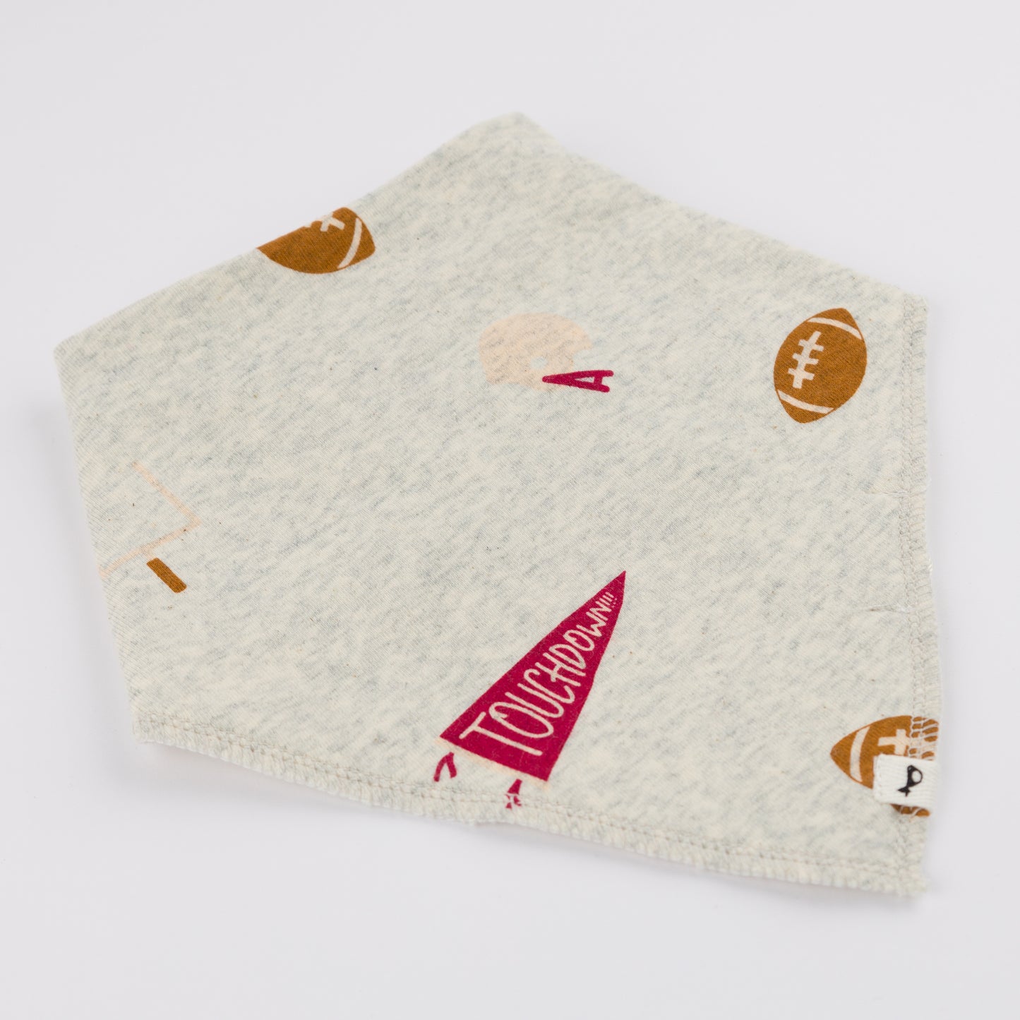 Football Print Baby Rib Bandana Bib