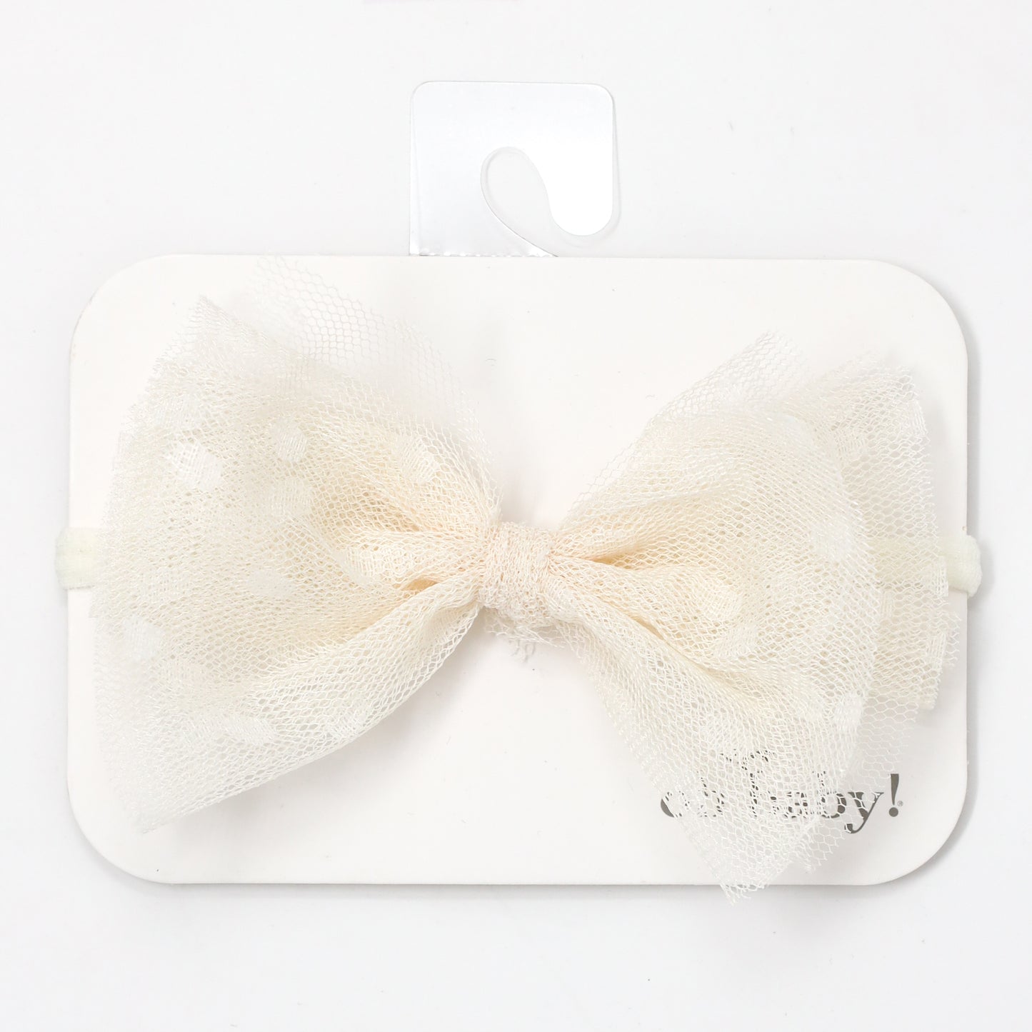 Dotted Mesh Bow Nylon Headband