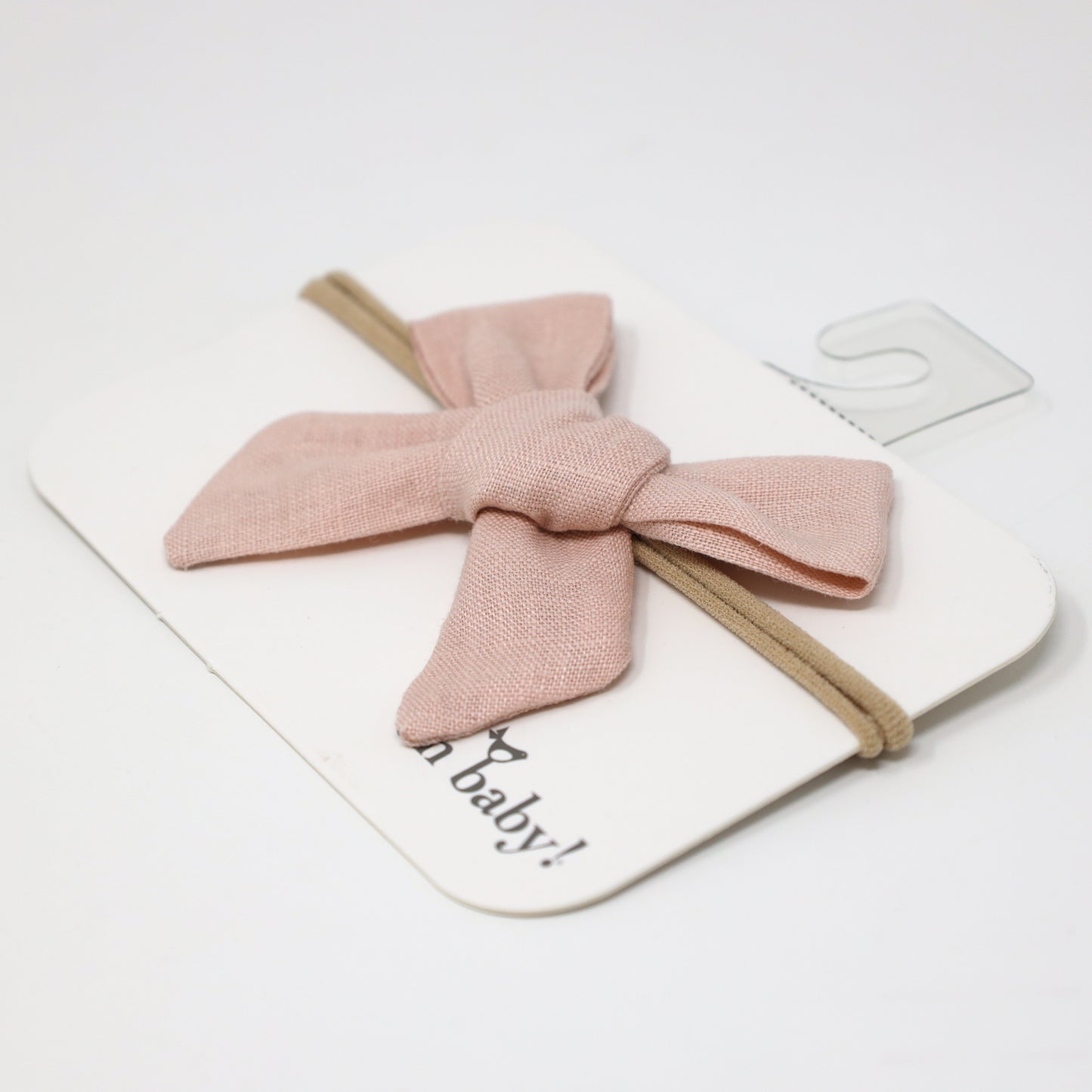 Schoolgirl Bow Linen Nylon Headband Medium