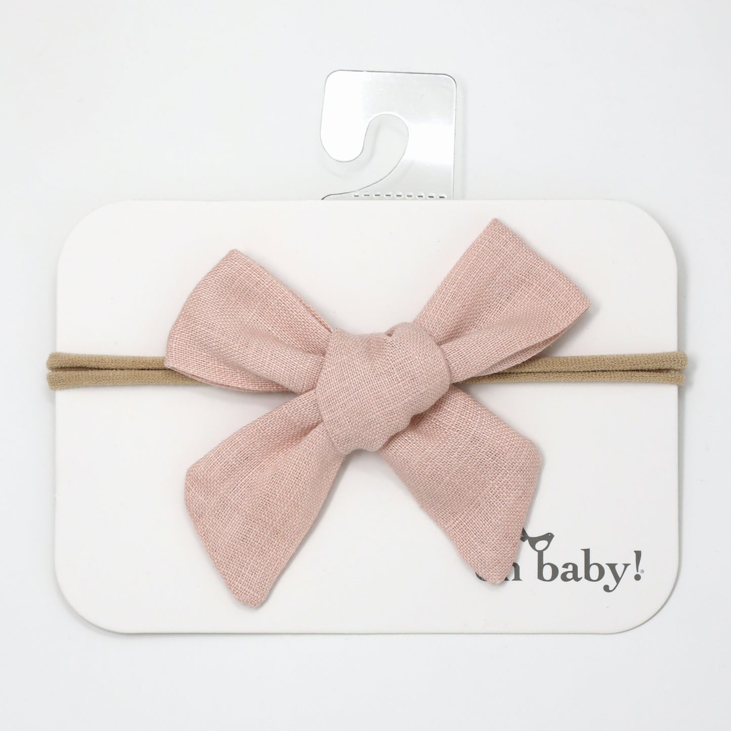 Schoolgirl Bow Linen Nylon Headband Medium