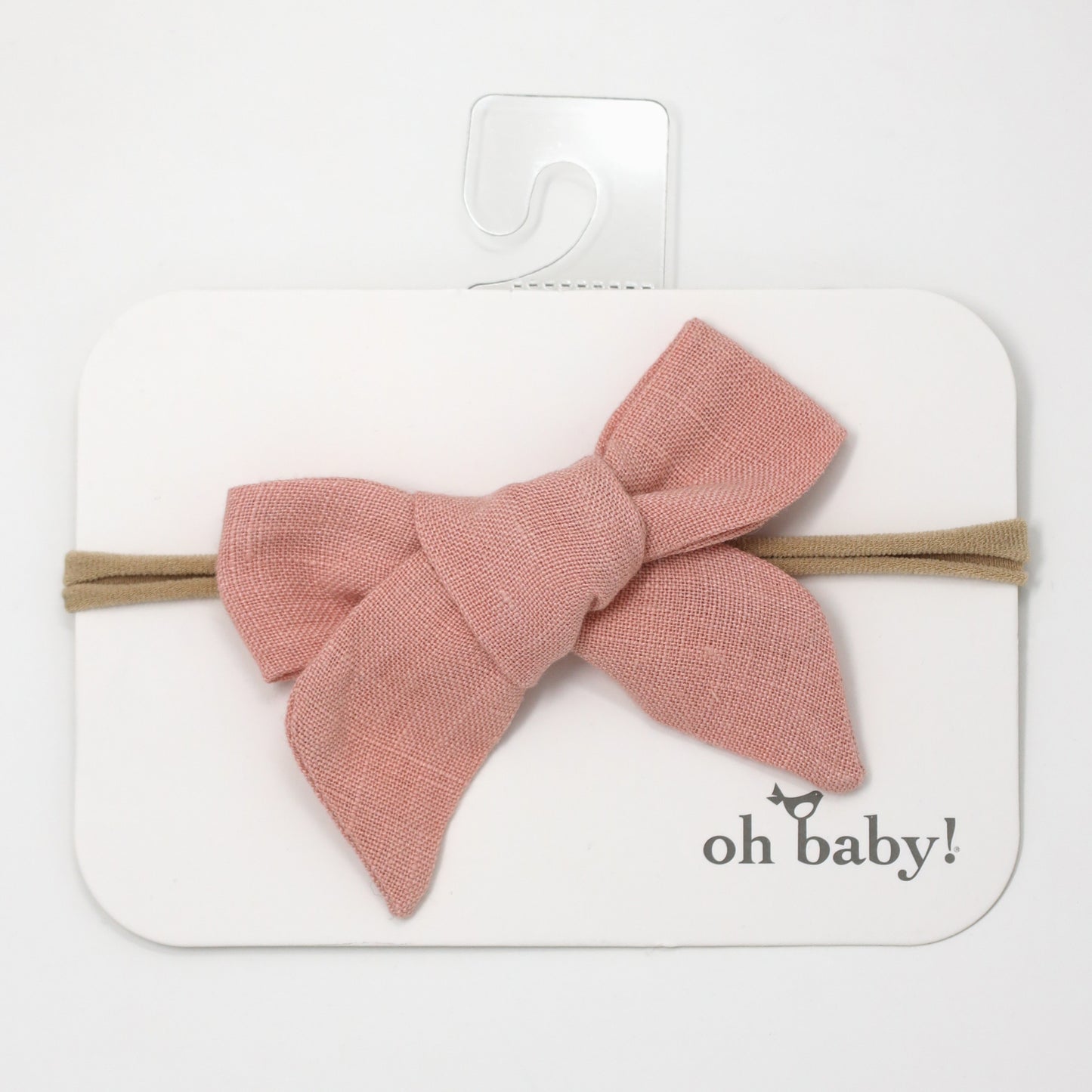 Schoolgirl Bow Linen Nylon Headband Medium