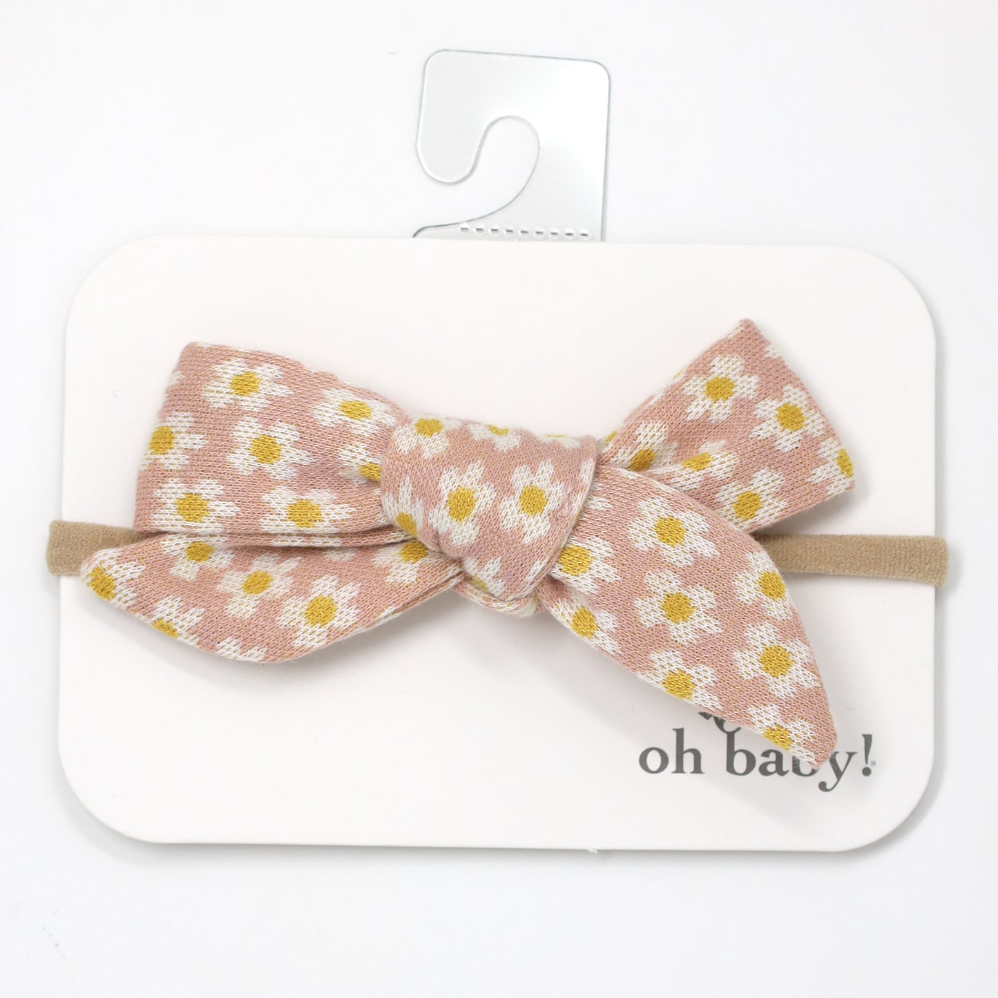 Mini Daisies Double Knit Tie Bow Nylon Headband