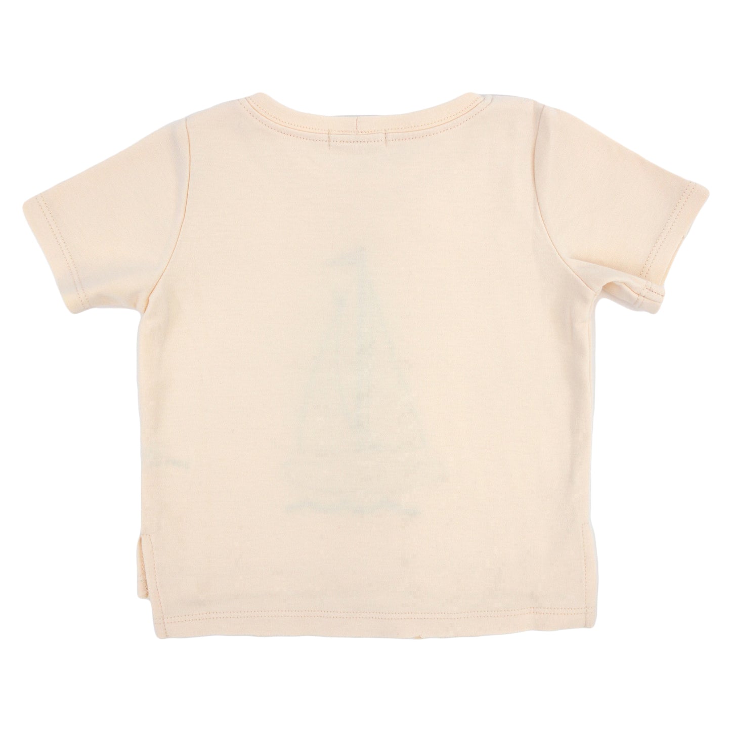Denim Sailboat Terry Applique Raw Edge Tee