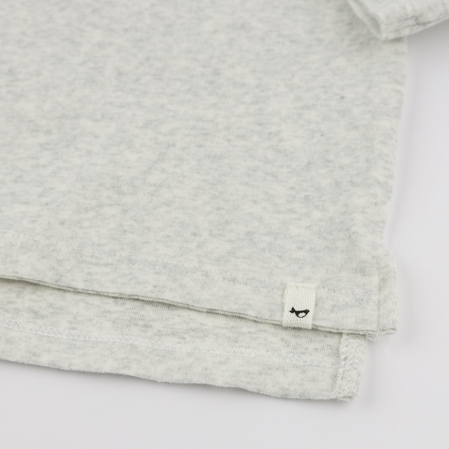 Denim "dude" Applique Raw Edge Baby Rib L/S Tee