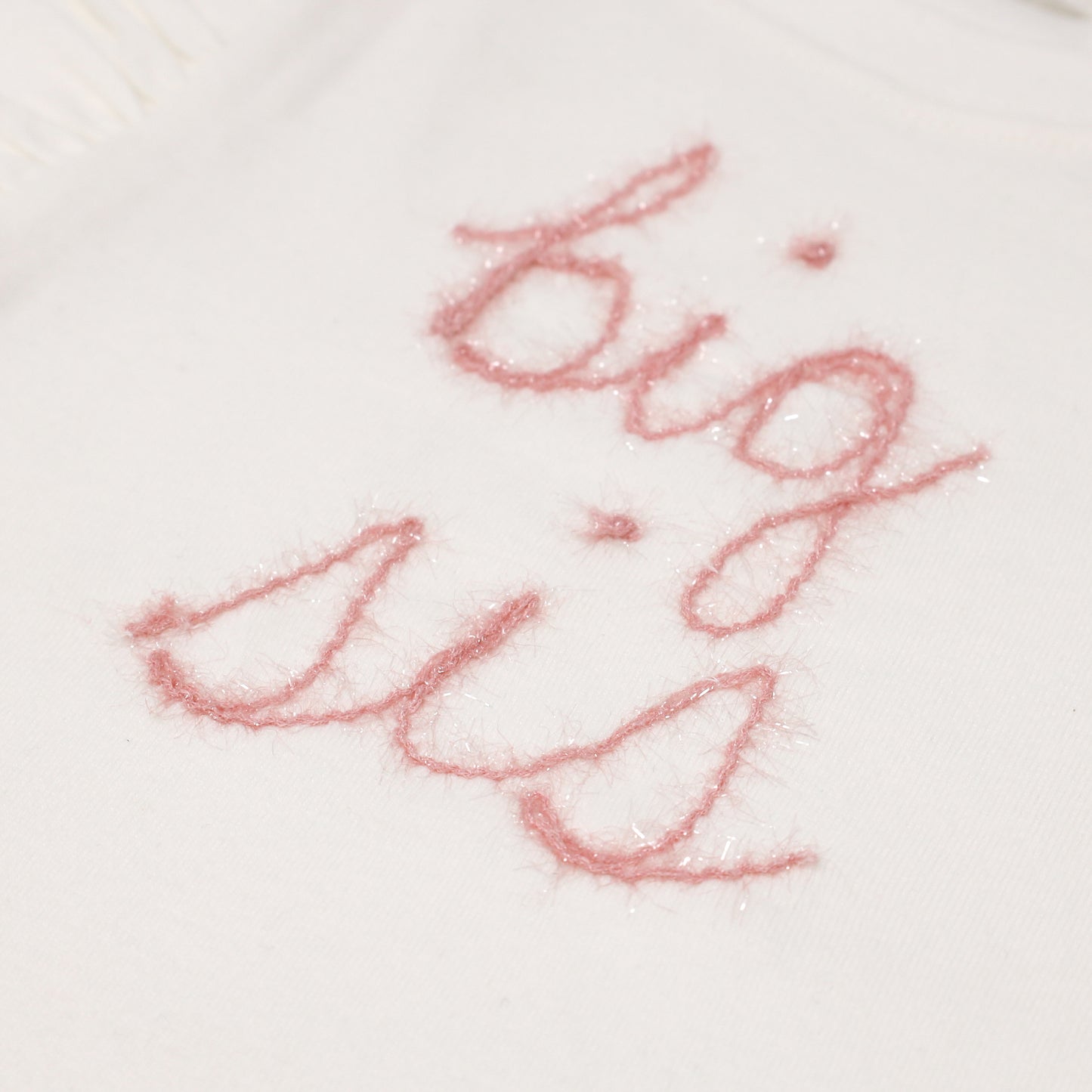 "big sis" Pink Eyelash Millie LS Tee