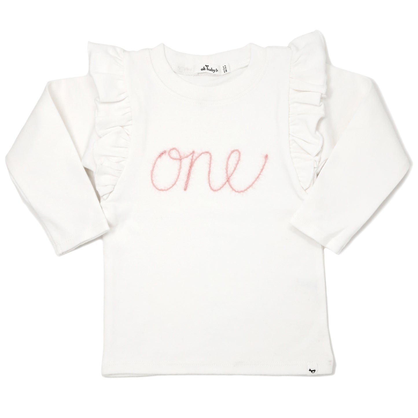 "one" Pink Eyelash Millie LS Tee