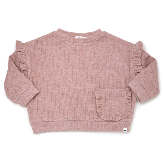 Wide Rib Sweater Knit Millie Slouch w/Pocket