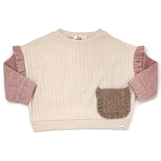 Wide Rib Sweater Knit Millie Slouch w/Pocket