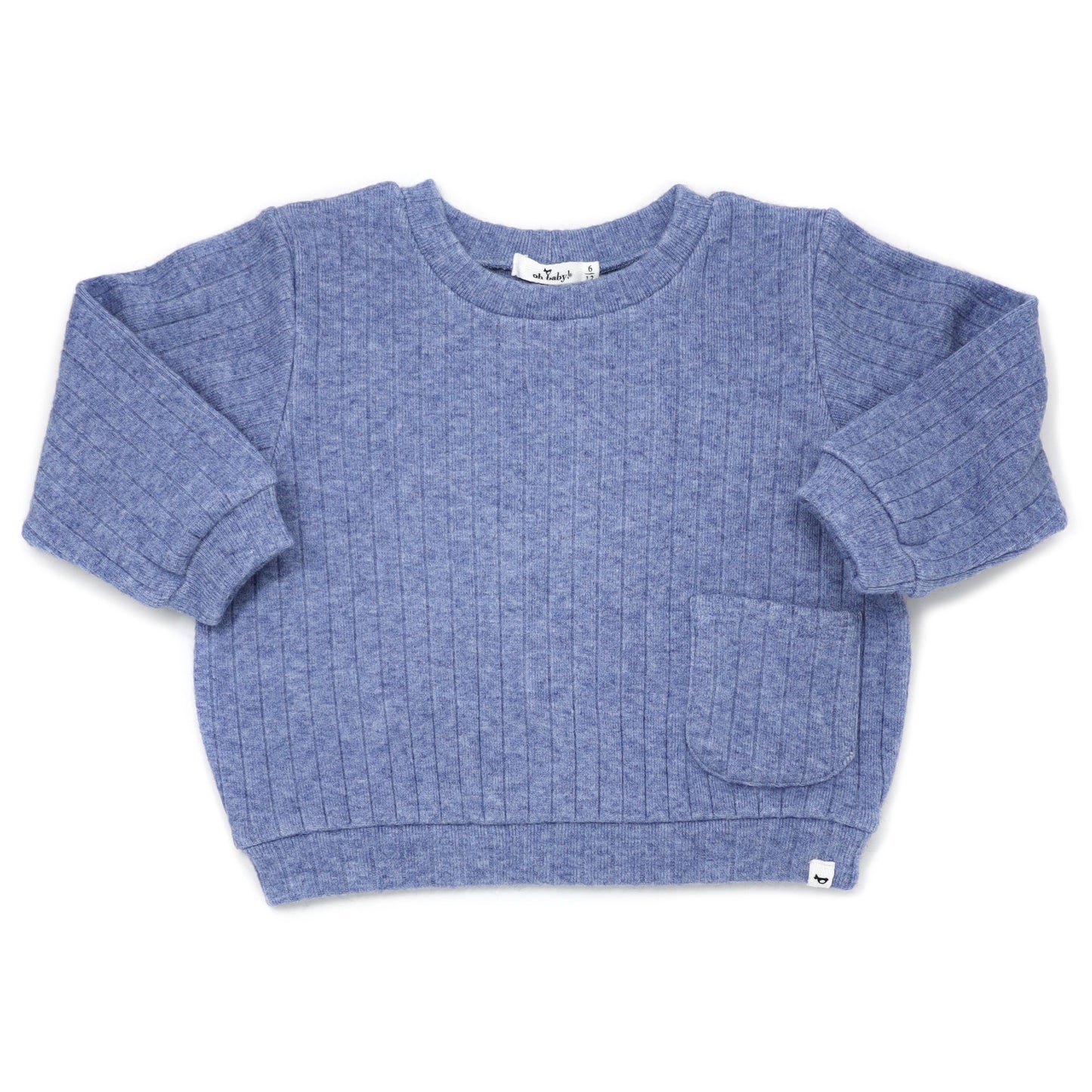 Wide Rib Sweater Knit Pocket Boxy