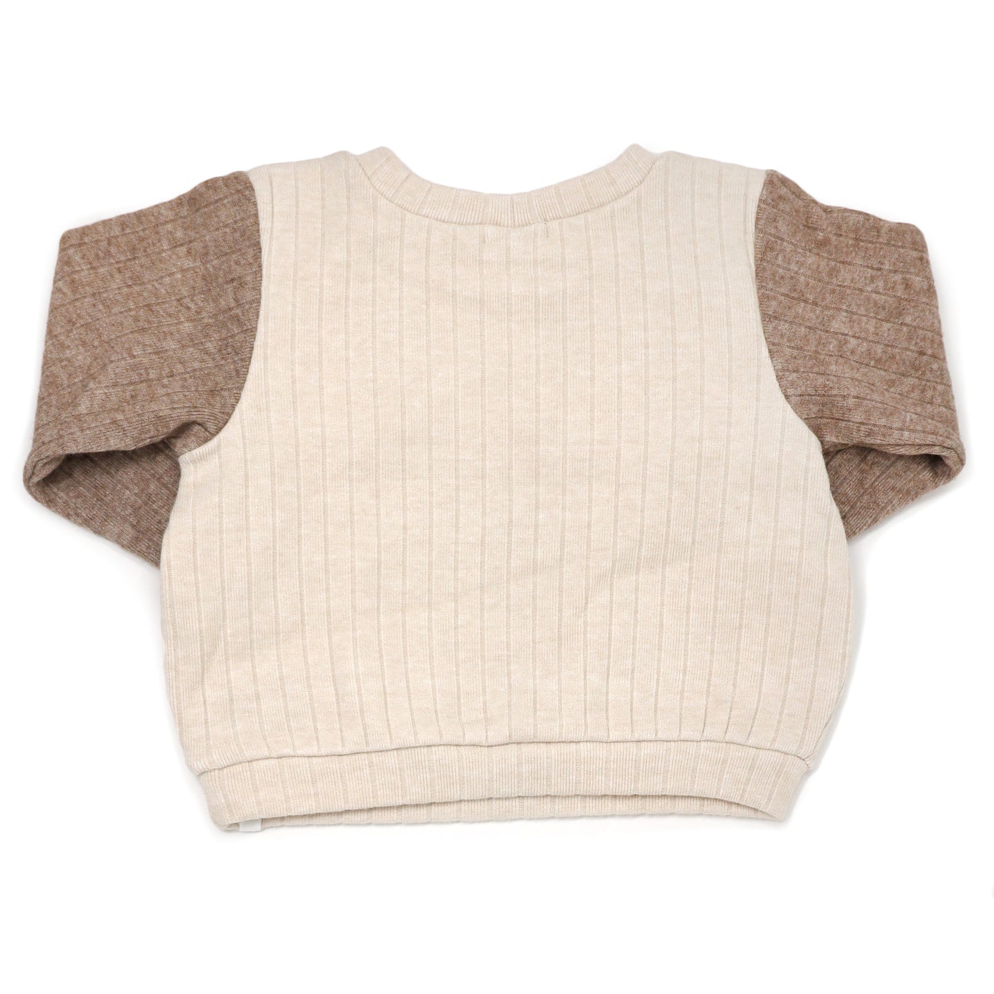 WR Sweater Knit Mushroom Slv Charcoal Pckt Boxy