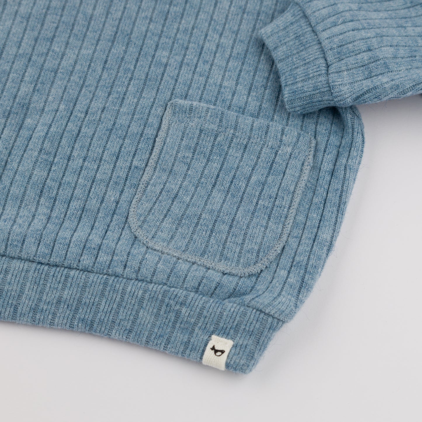 Wide Rib Fuzzy Sweater Knit Pocket Brooklyn Boxy