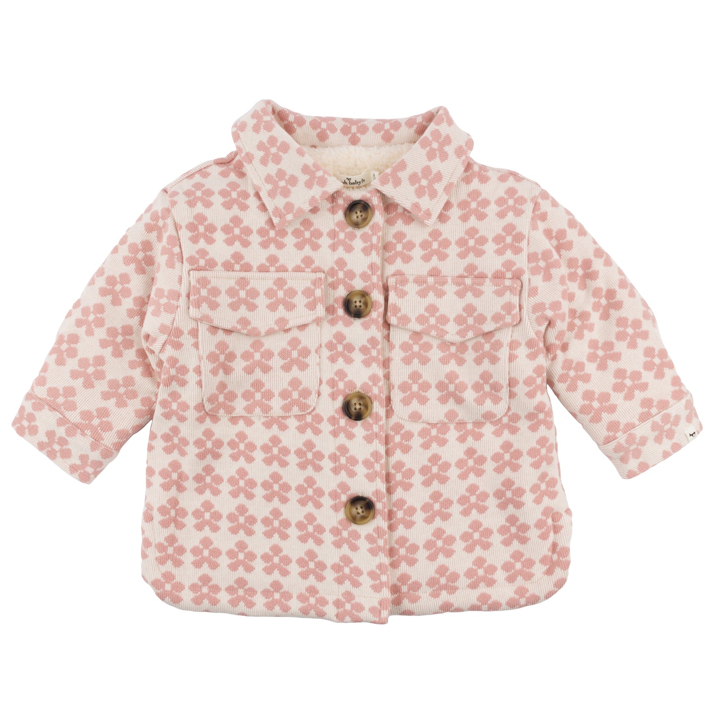 Mod Flowers Shacket w/Cream Snowdrift Lining