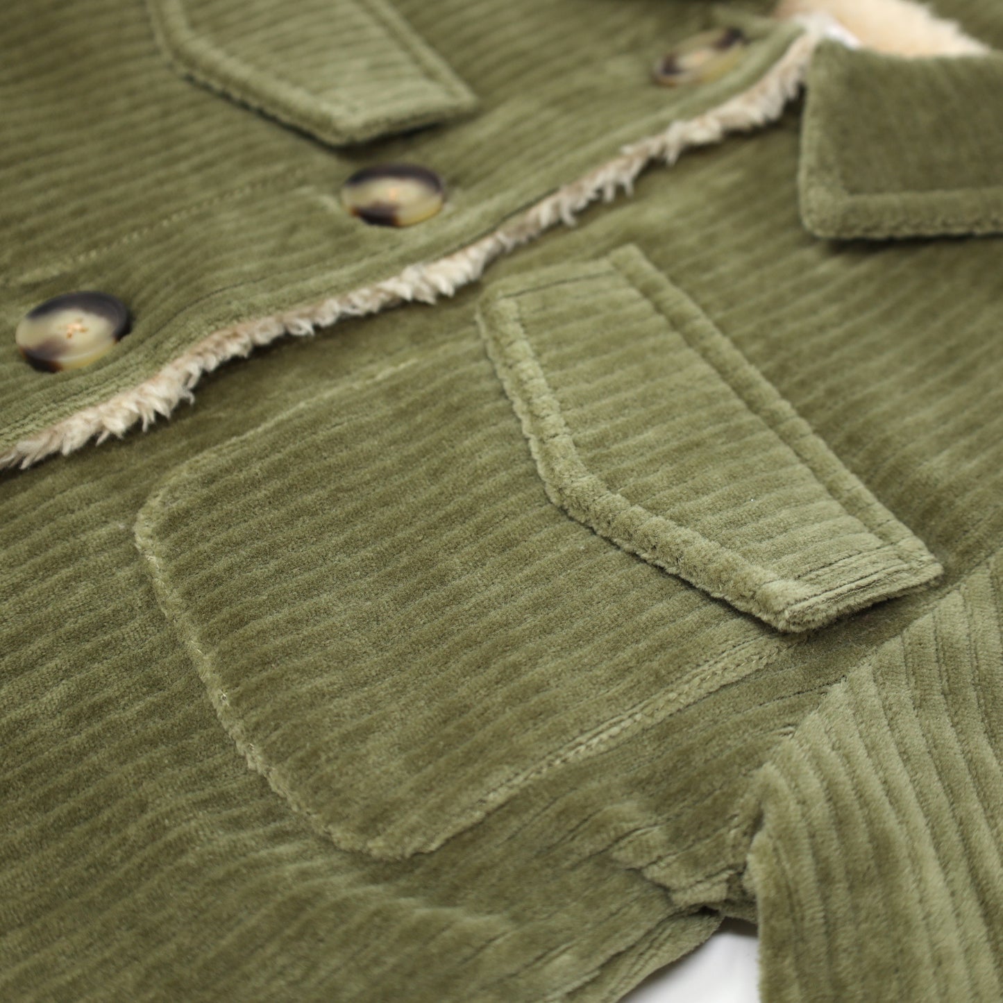 Corduroy w/Biscuit Snowdrift Shacket