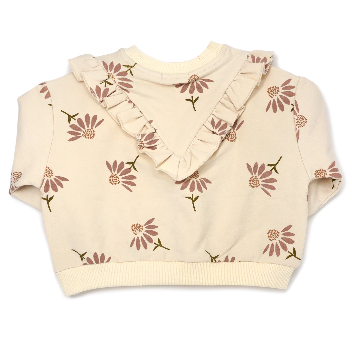 Cone Flowers Print V-Ruffle Slouch