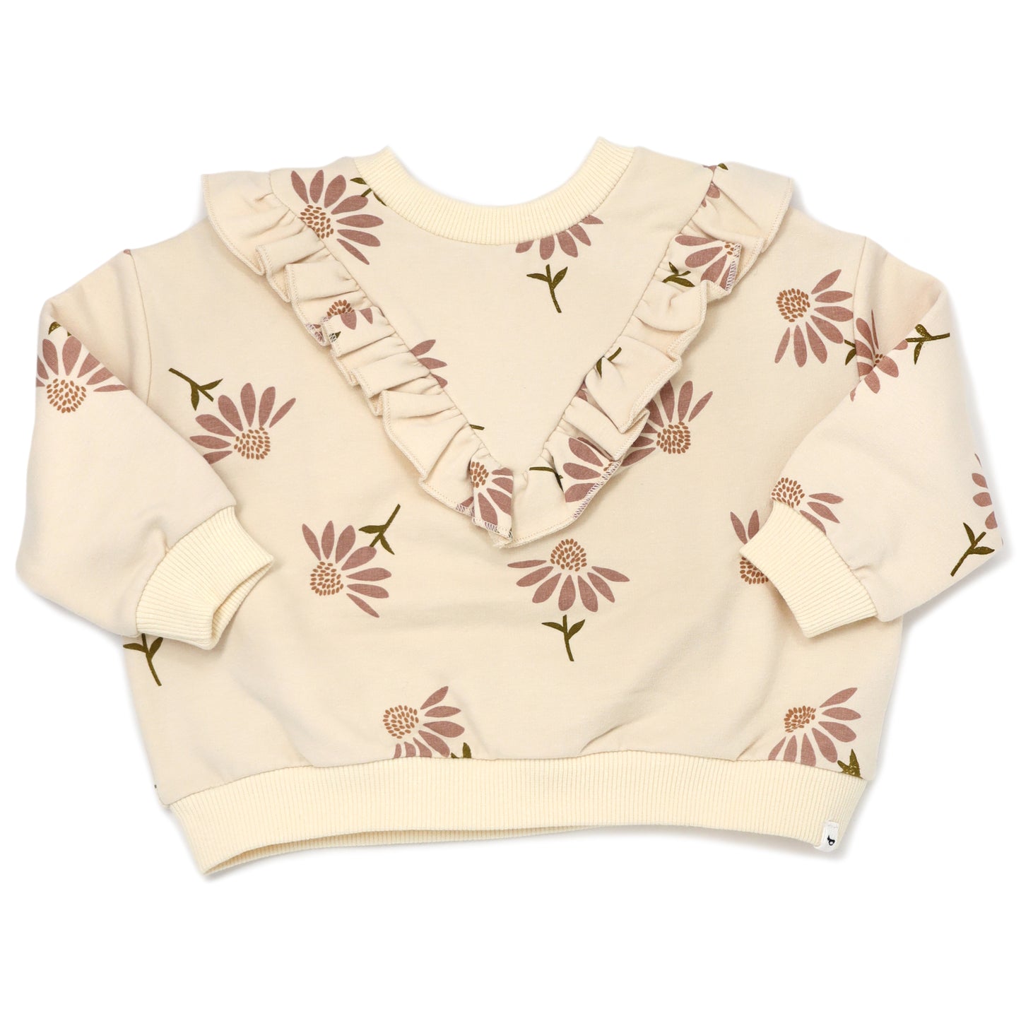 Cone Flowers Print V-Ruffle Slouch