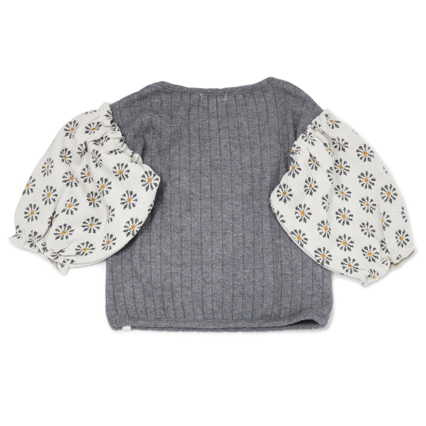 Nellie Sweaterknit Blouse Starburst Puff Sleeves