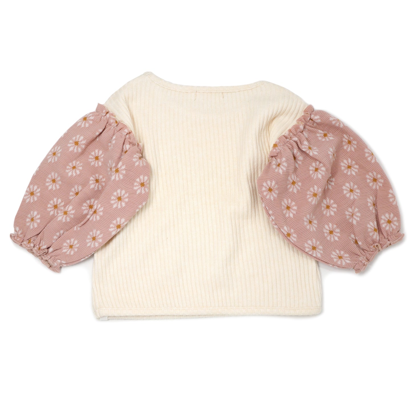 Nellie Sweaterknit Blouse Starburst Puff Sleeves