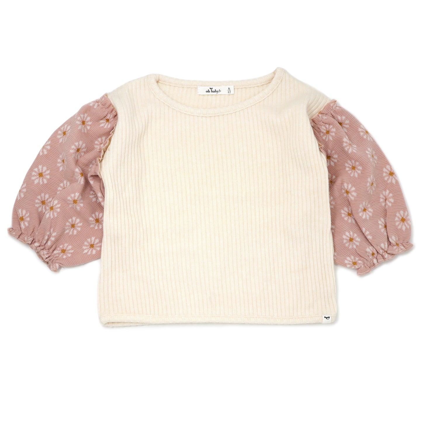 Nellie Sweaterknit Blouse Starburst Puff Sleeves