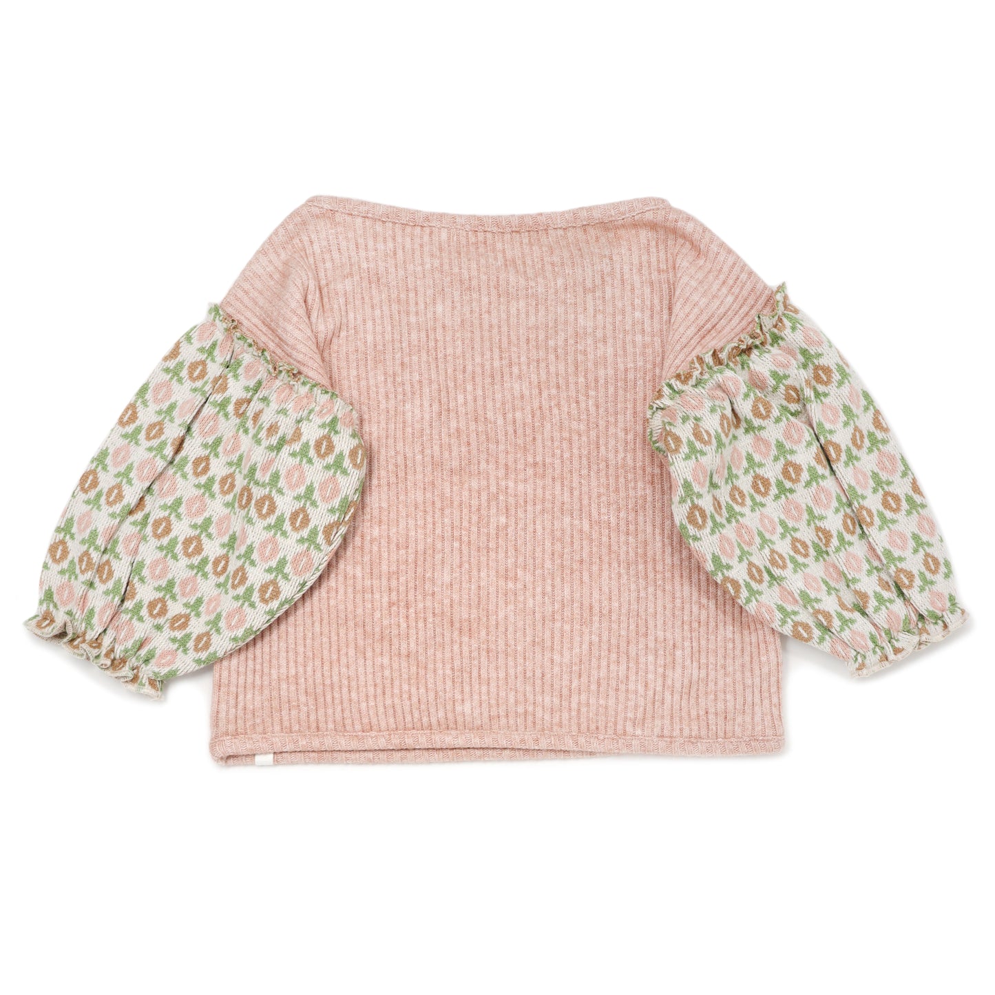 Nellie Sweaterknit Blouse Tulip Puff Sleeves