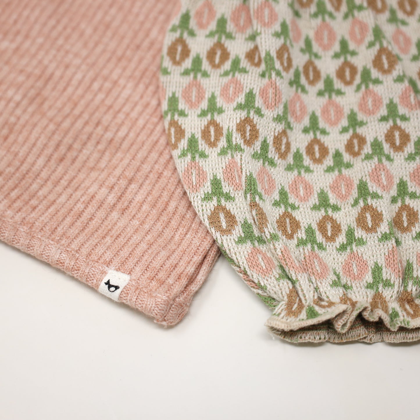Nellie Sweaterknit Blouse Tulip Puff Sleeves