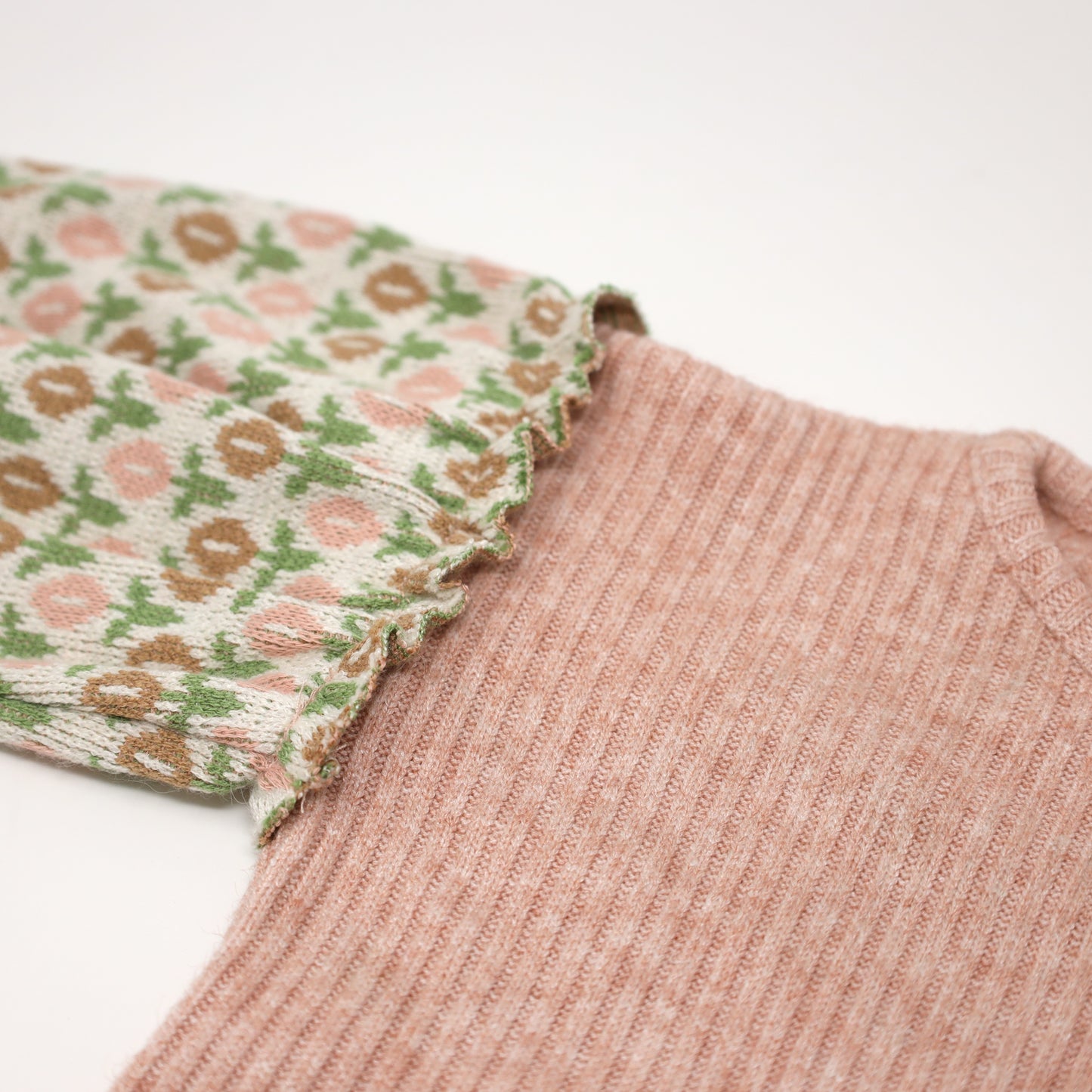 Nellie Sweaterknit Blouse Tulip Puff Sleeves