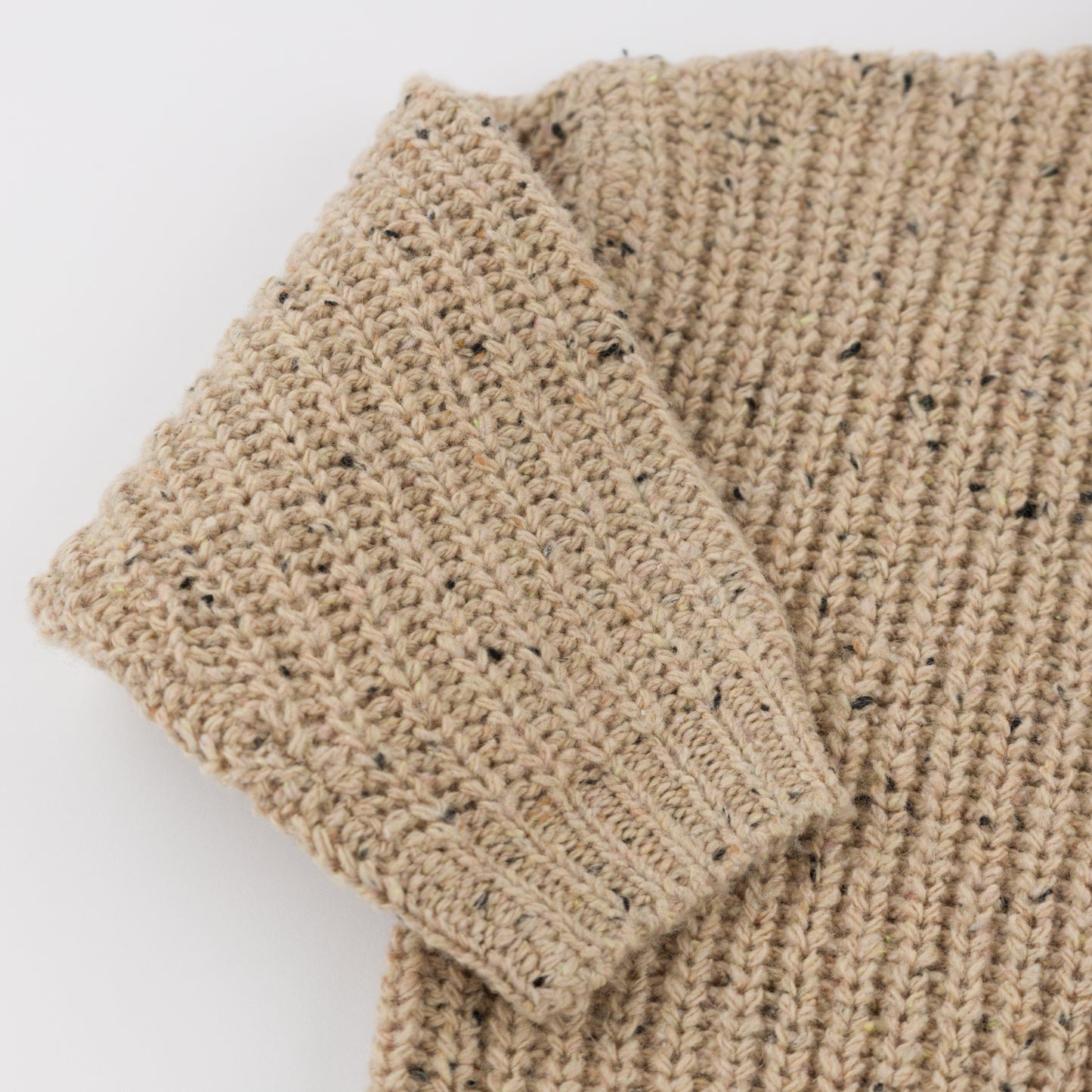 Speckle Knit Grandpa Knitted Pullover
