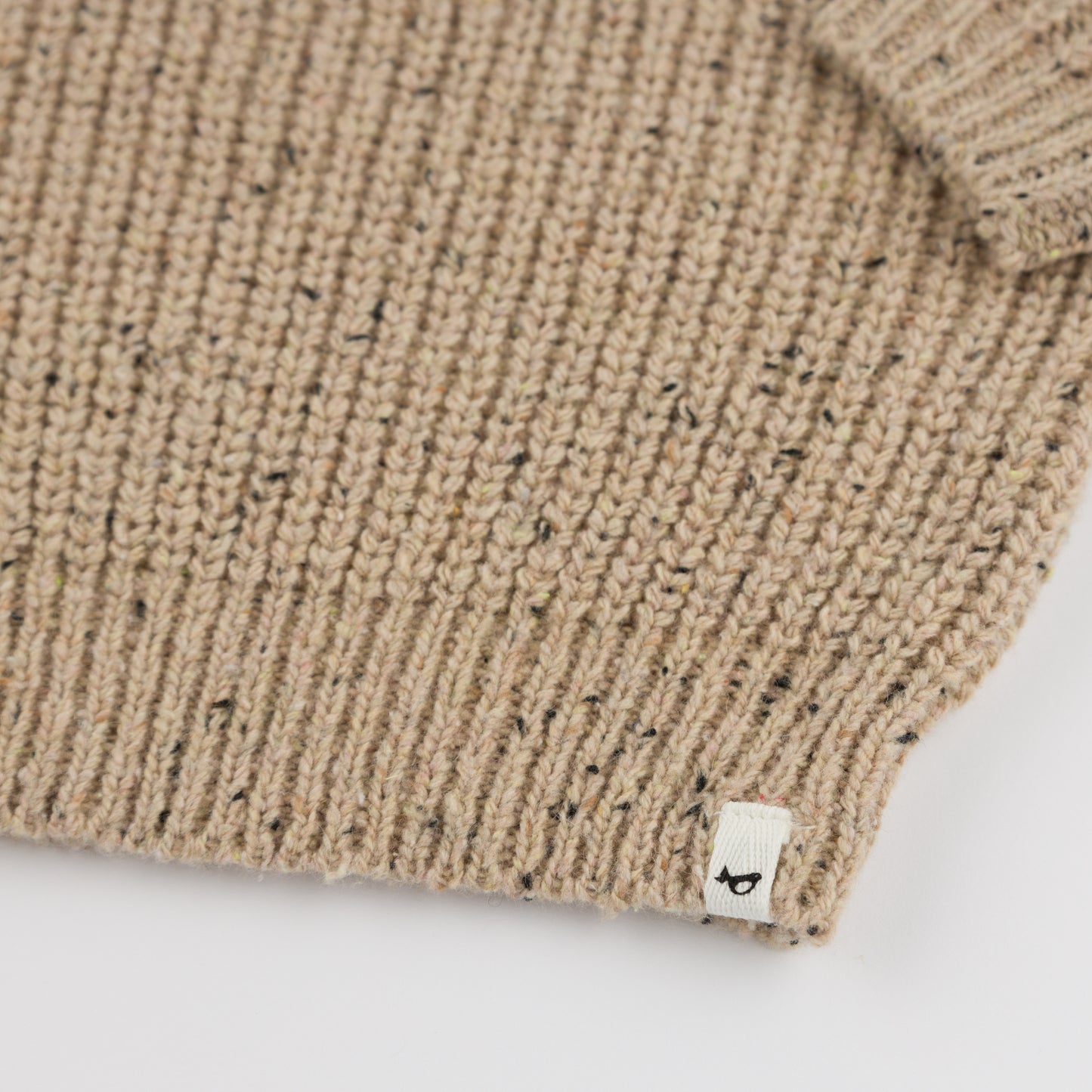 Speckle Knit Grandpa Knitted Pullover