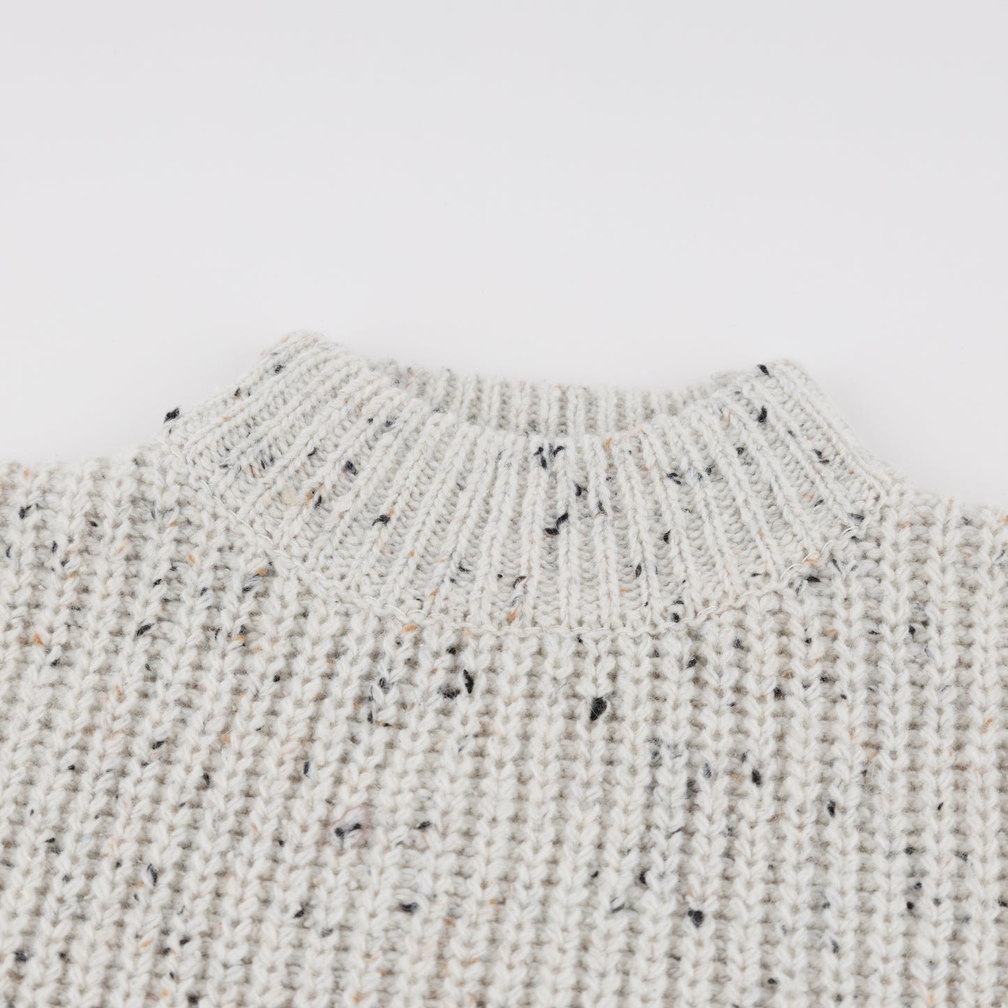Speckle Knit Grandpa Knitted Pullover